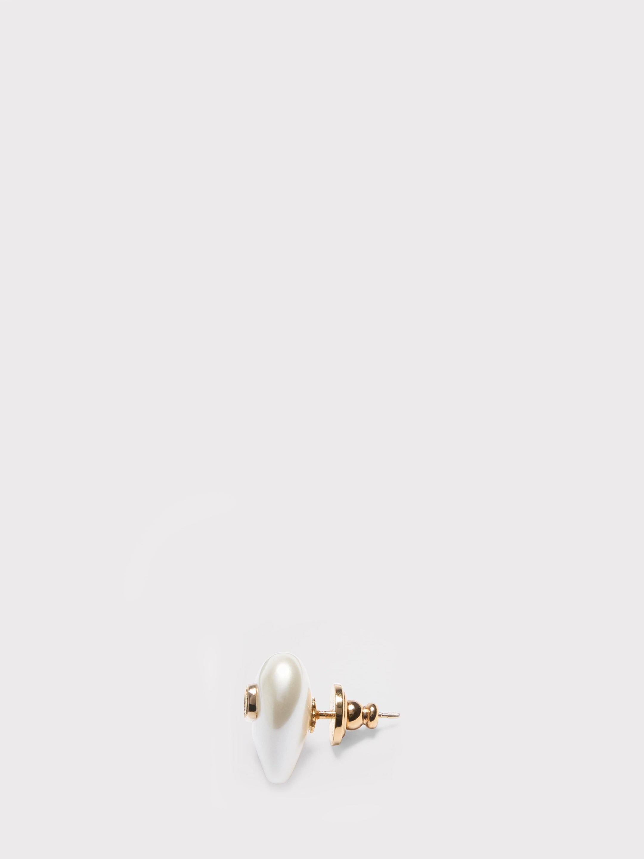 VLogo Signature metal and pearl earrings