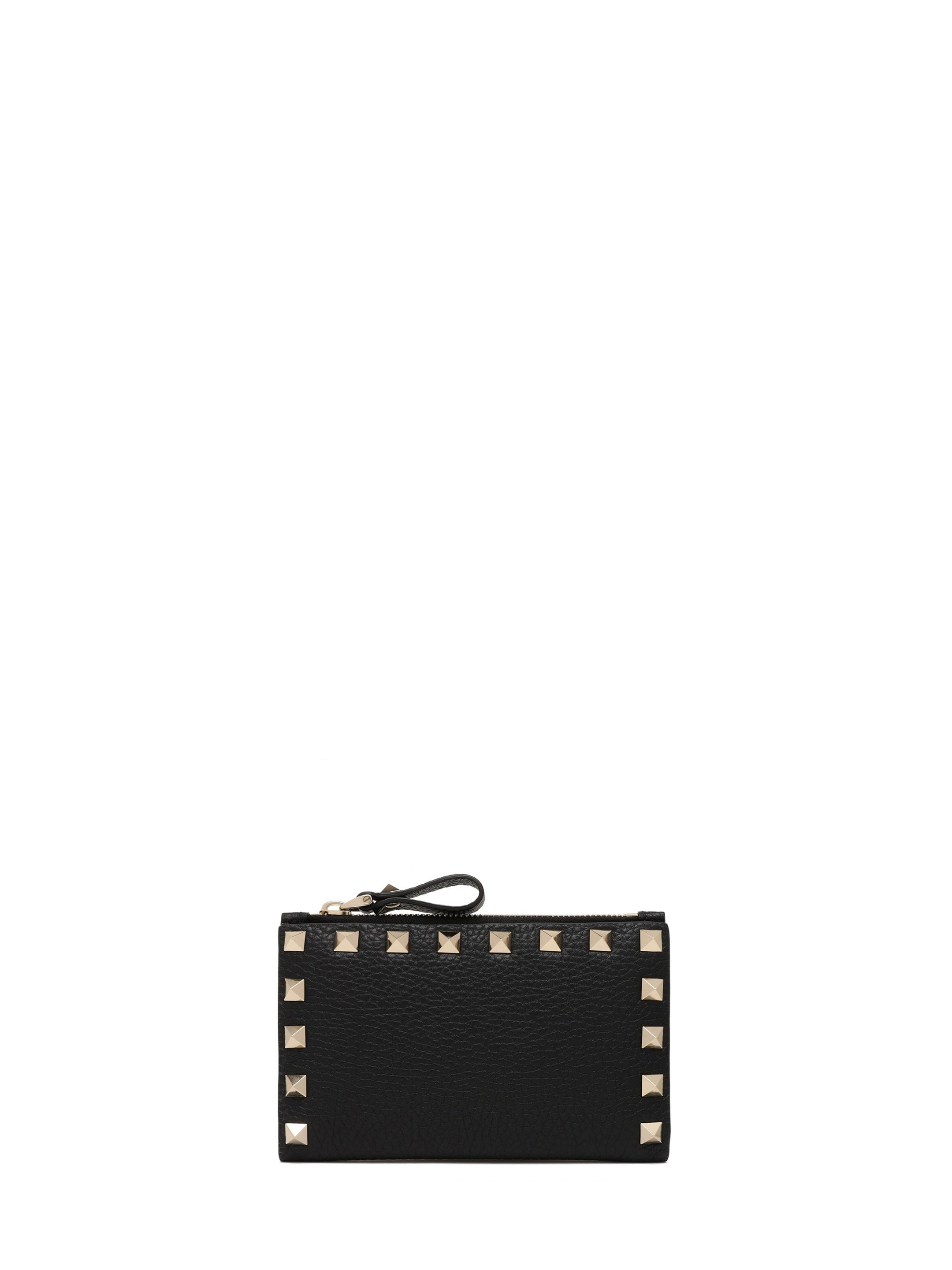Rockstud zip cardholder