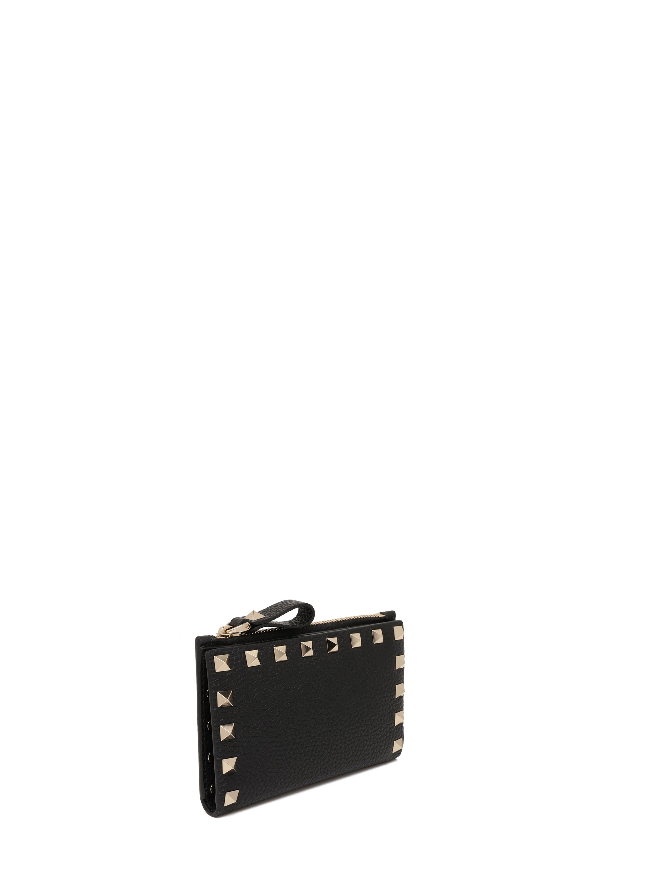 Rockstud zip cardholder