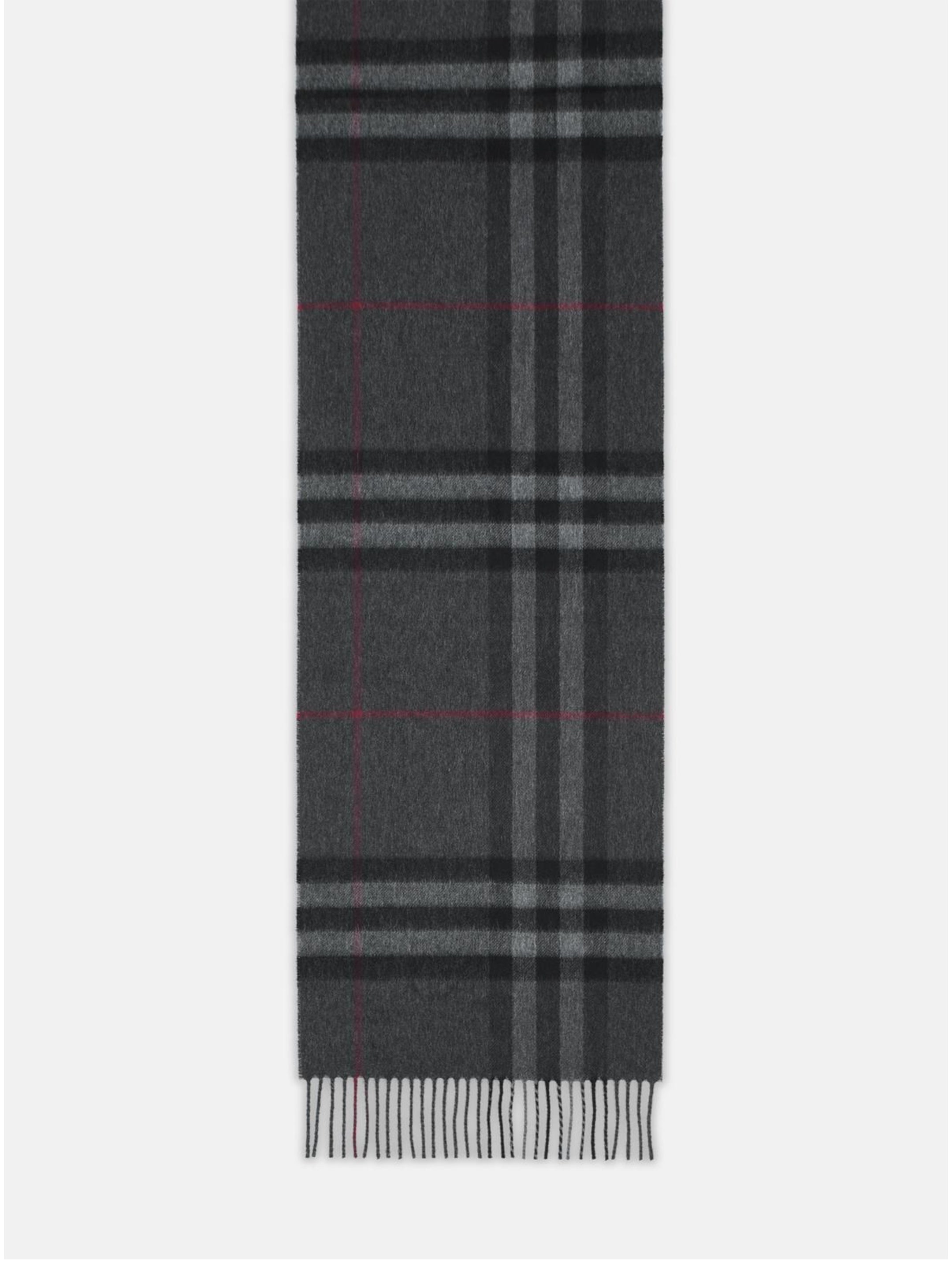 Check cashmere scarf