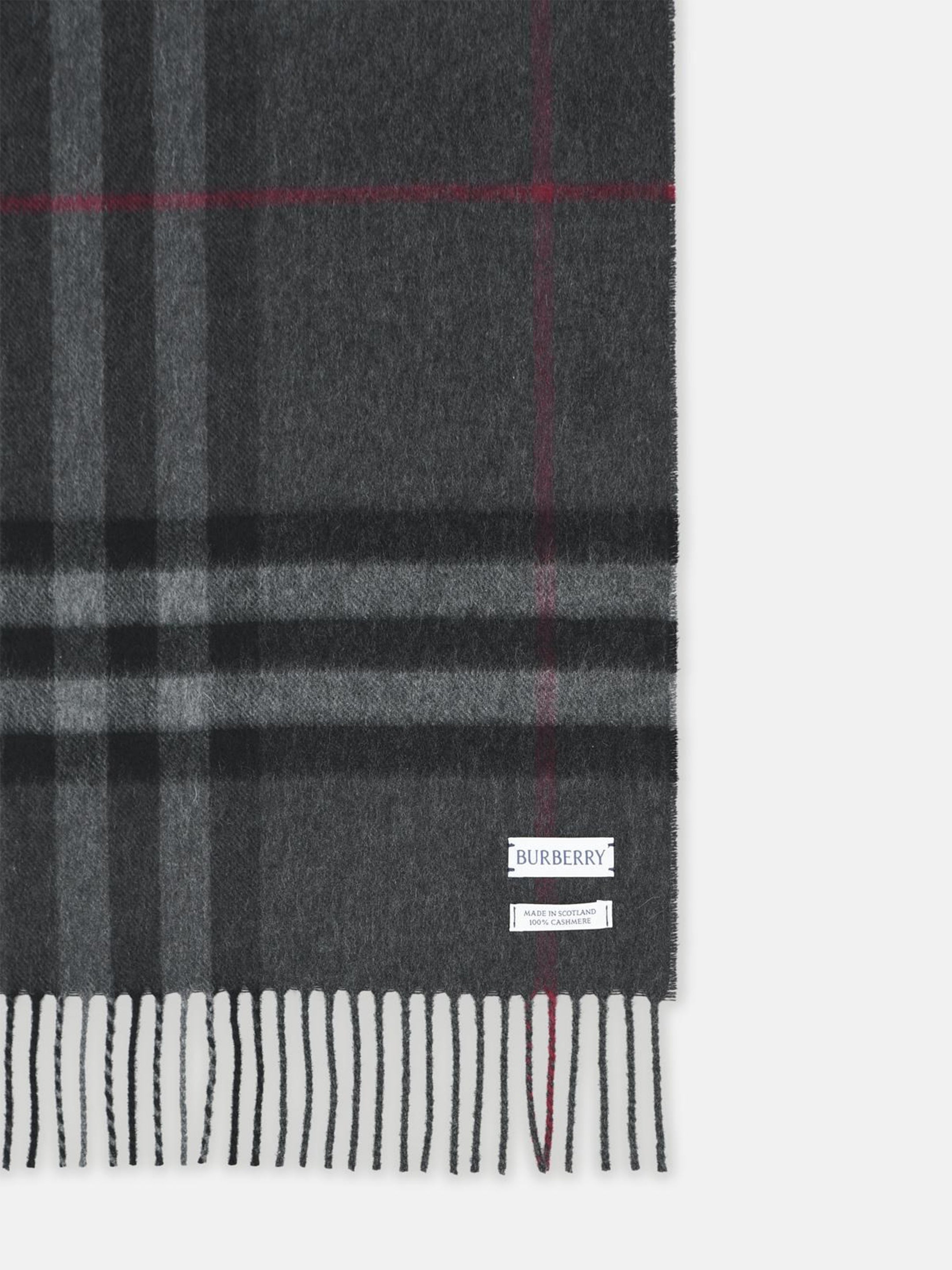 Check cashmere scarf