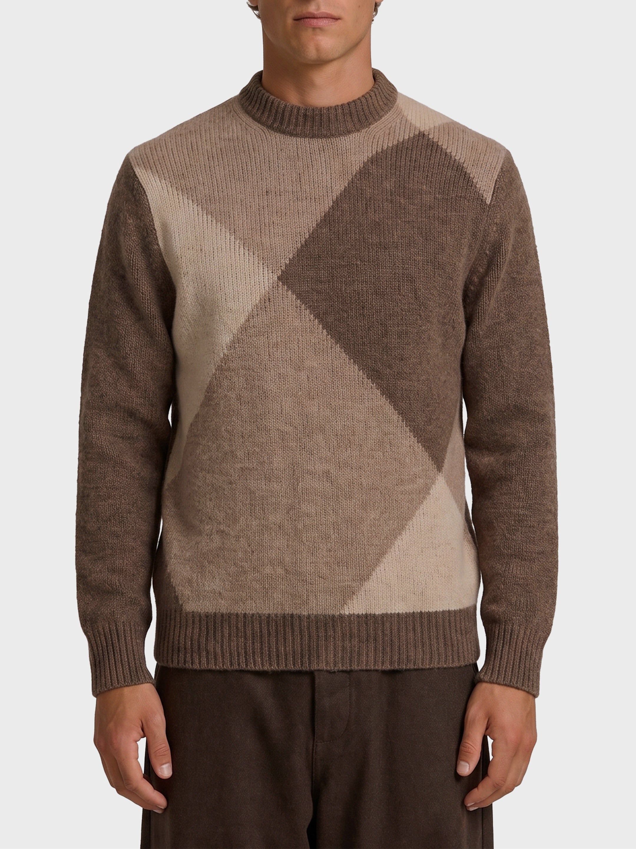 Beige crewneck pullover