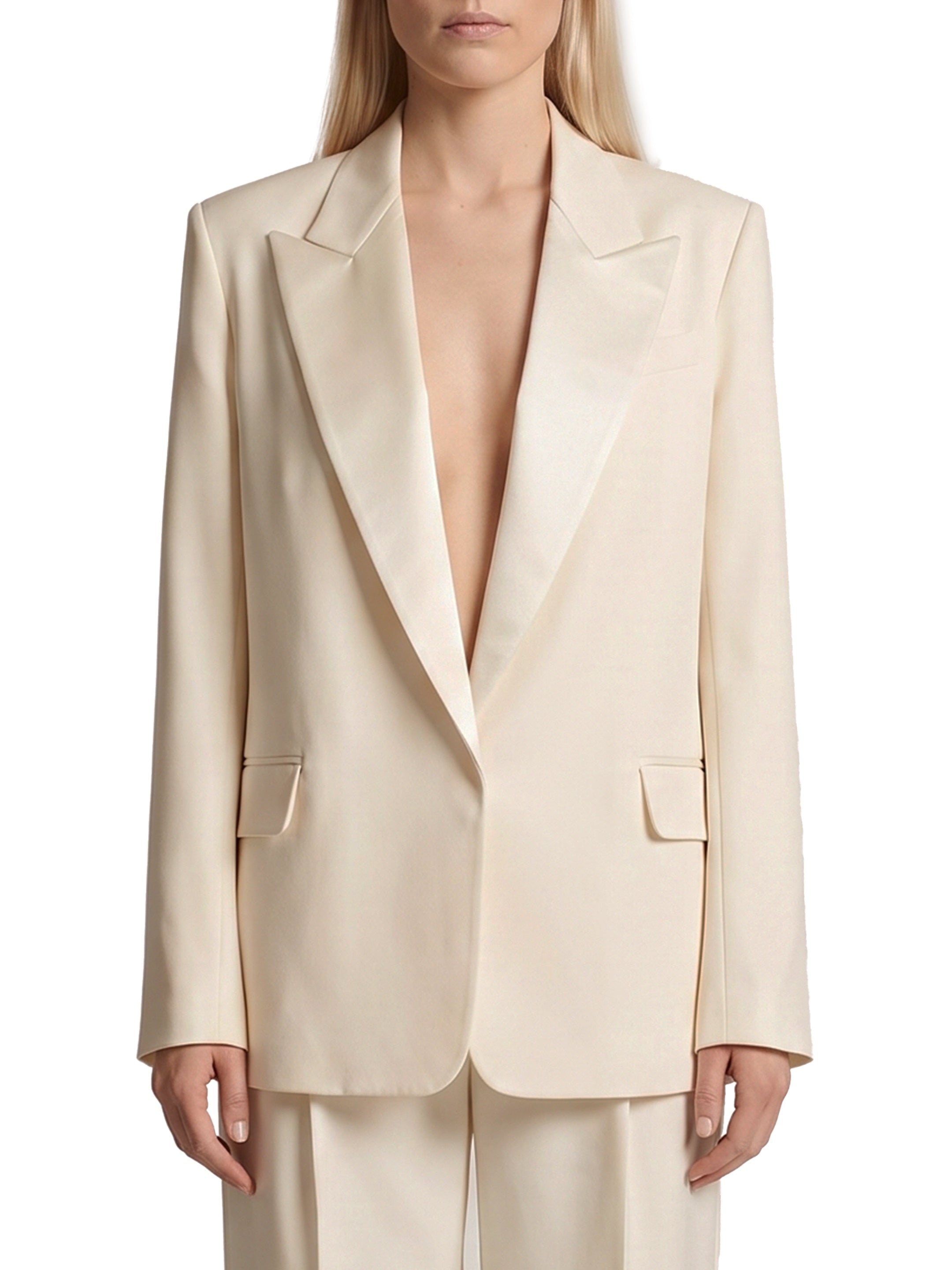 Single-breasted cady blazer