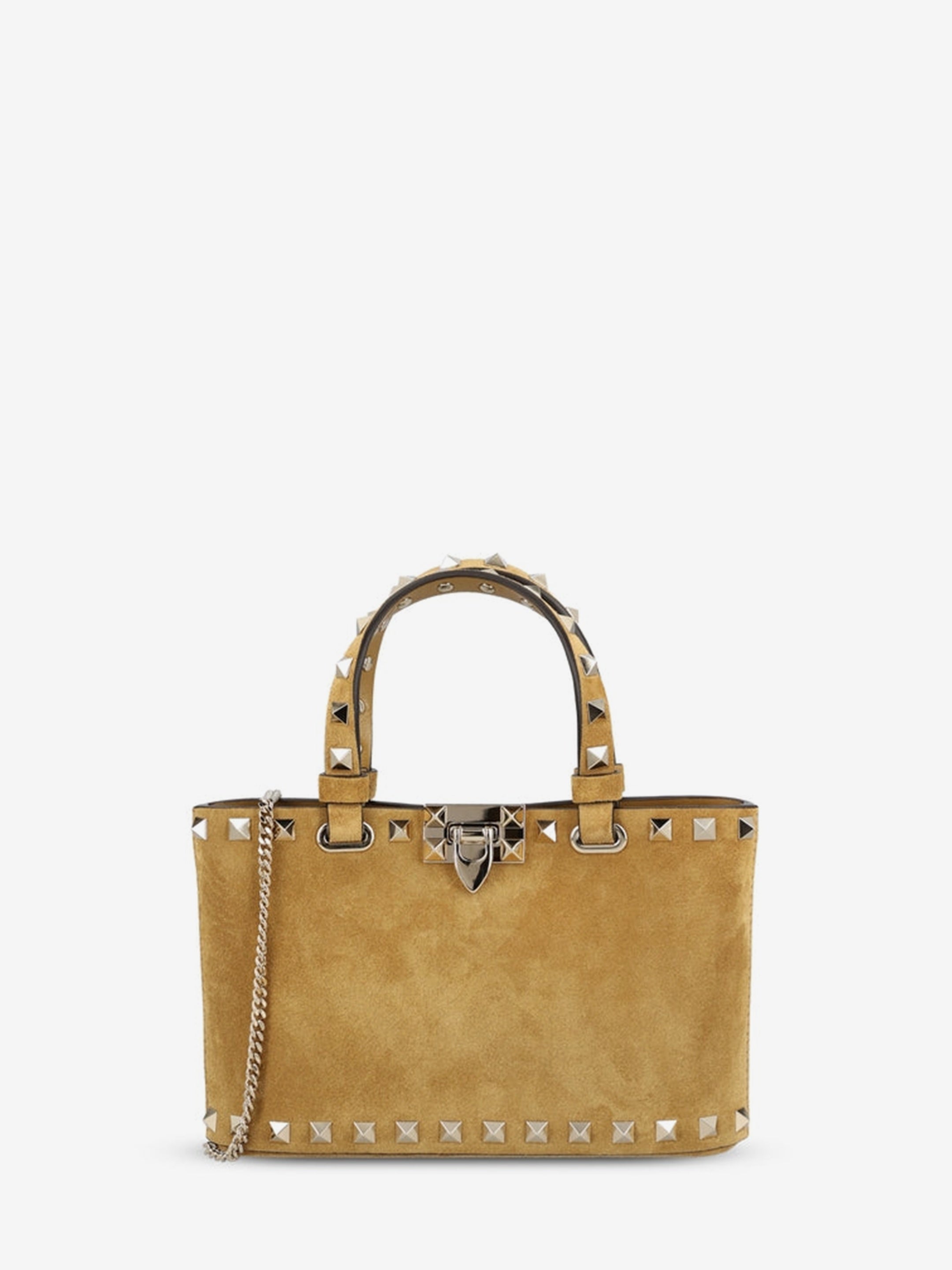 Rockstud mini suede shopping bag
