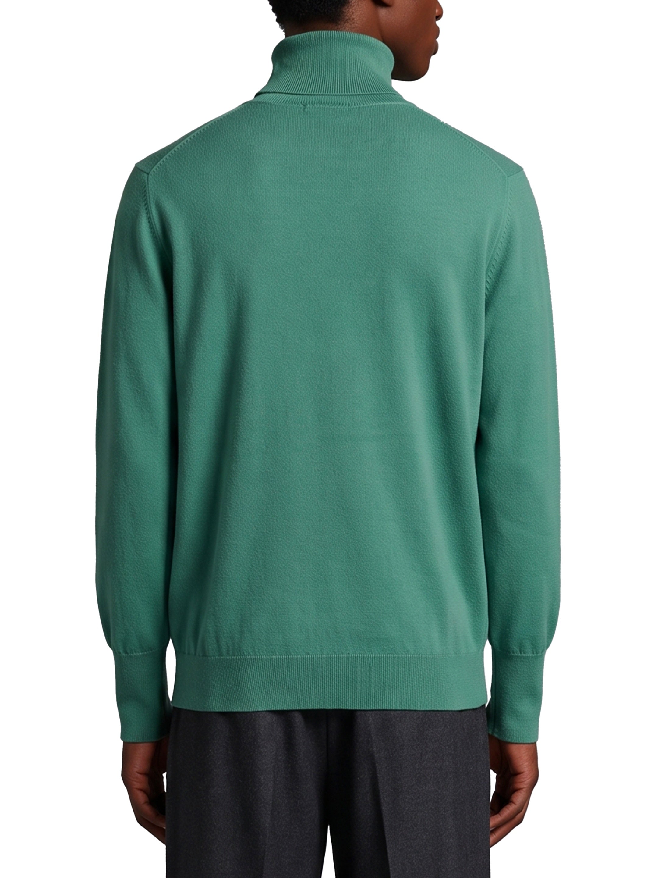 Zephir green cashmere turtleneck