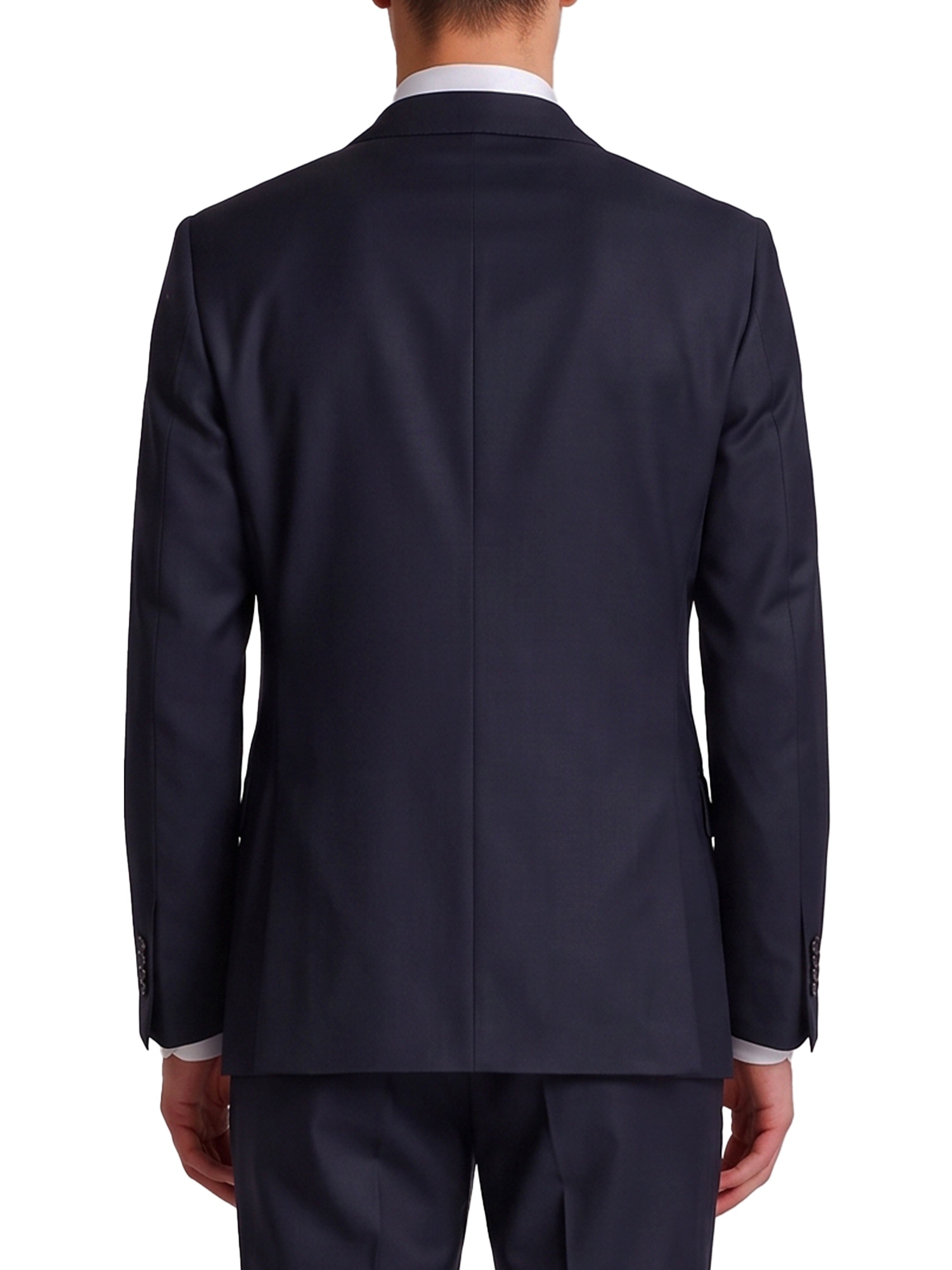 Blue virgin wool double-breasted Vesuvio suit