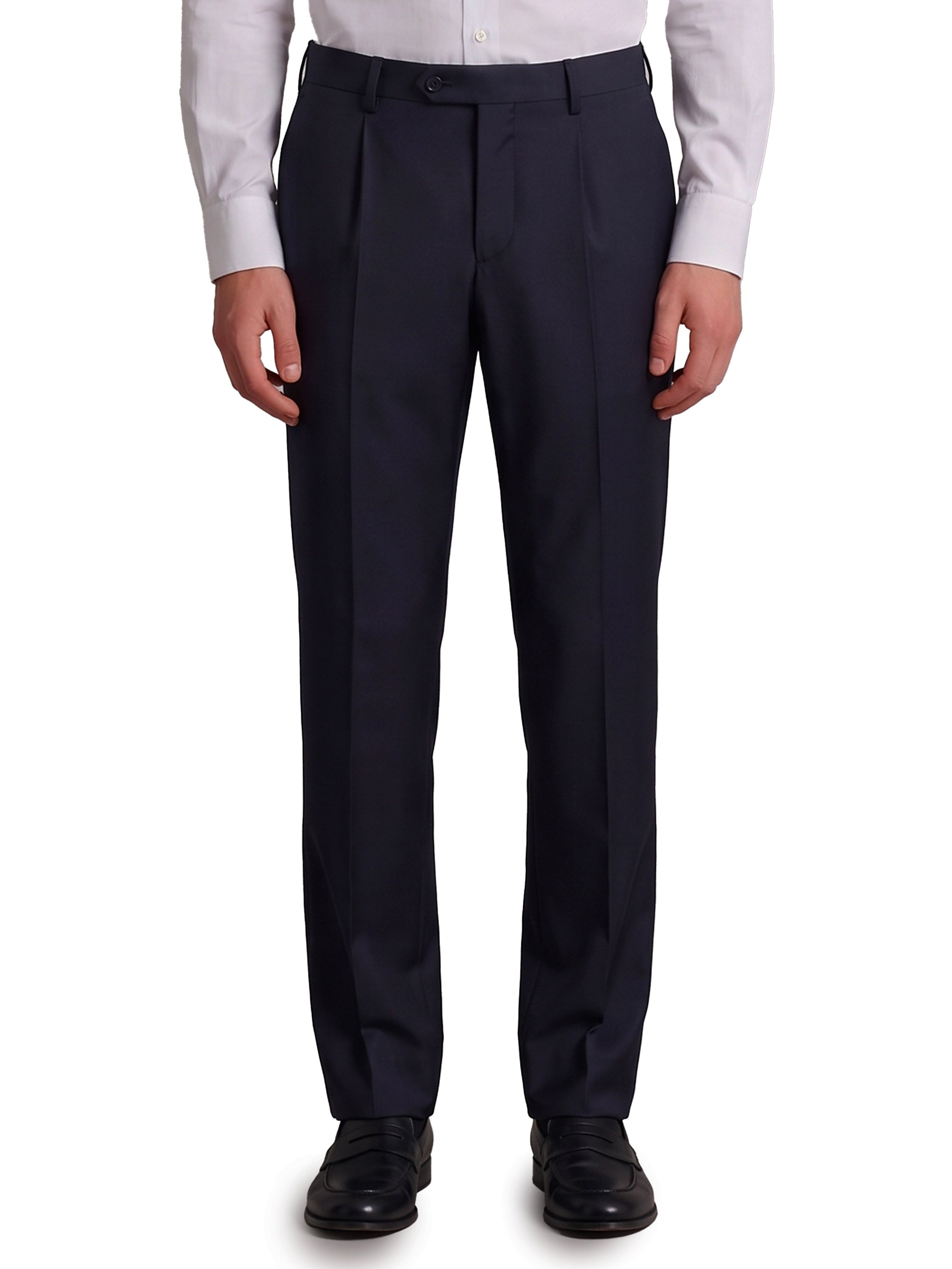 Blue virgin wool double-breasted Vesuvio suit