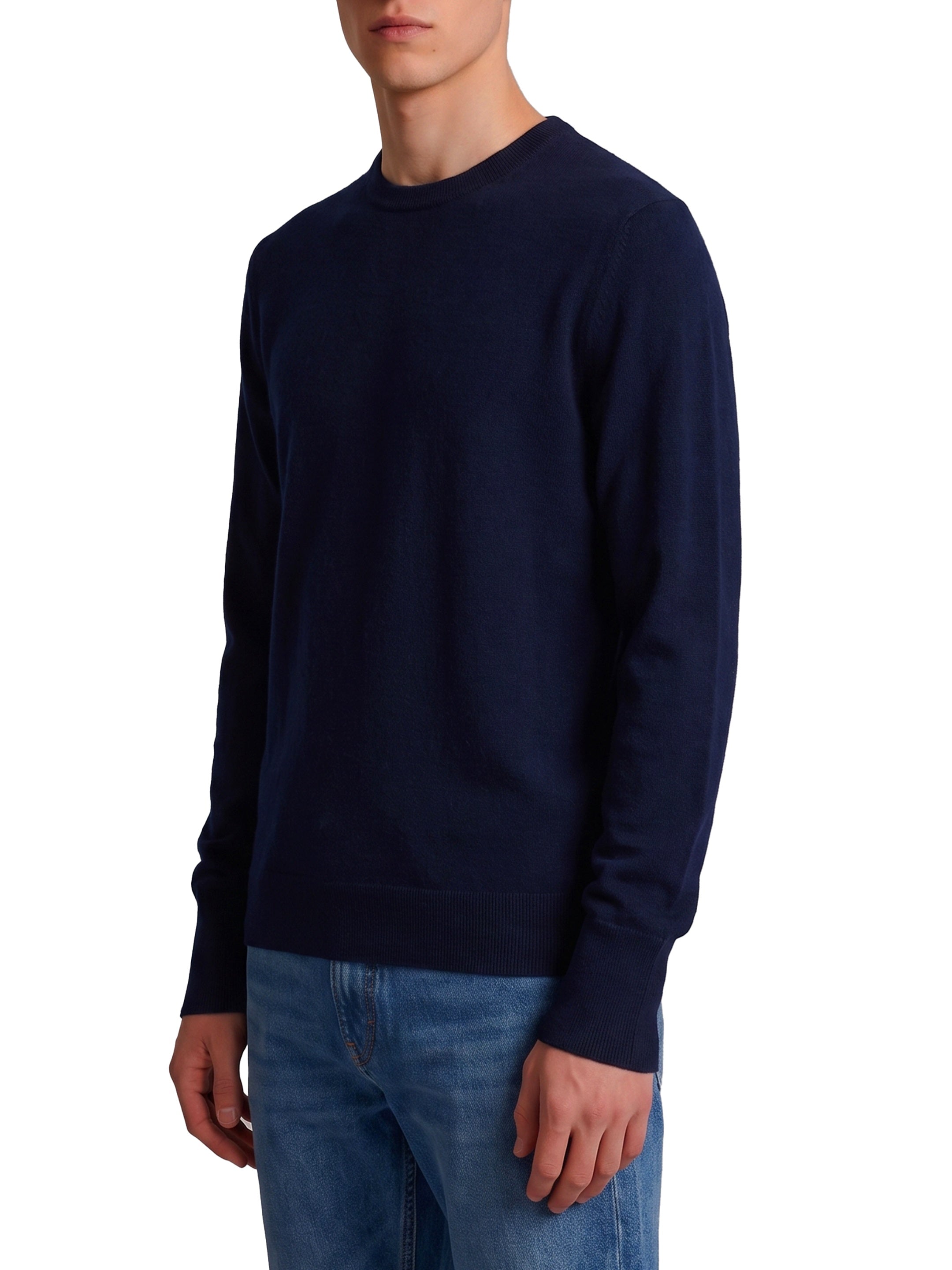 Navy crewneck pullover