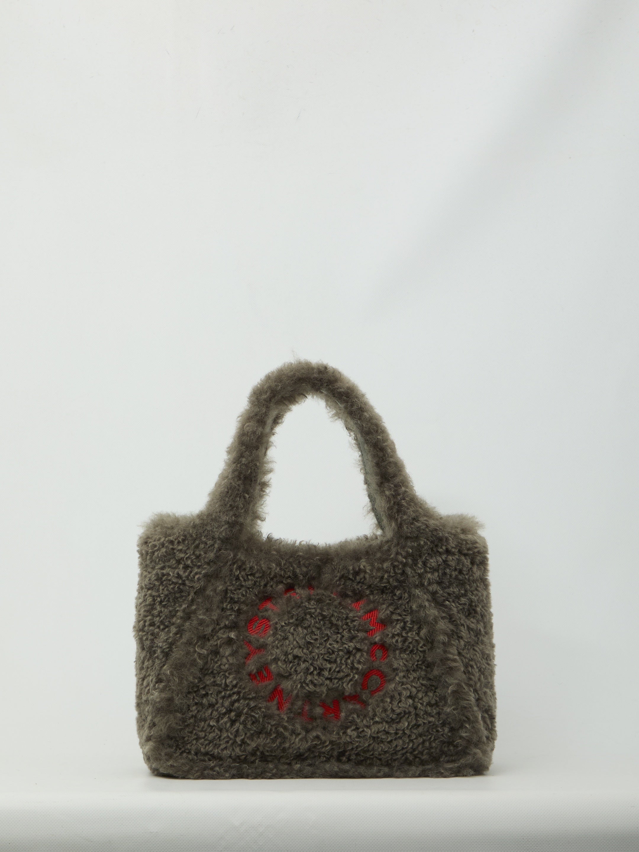 Teddy-effect logo tote bag