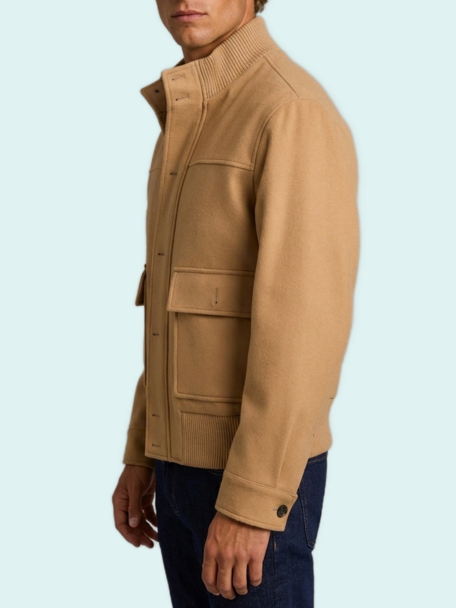 Camel Sponge bomber jacket