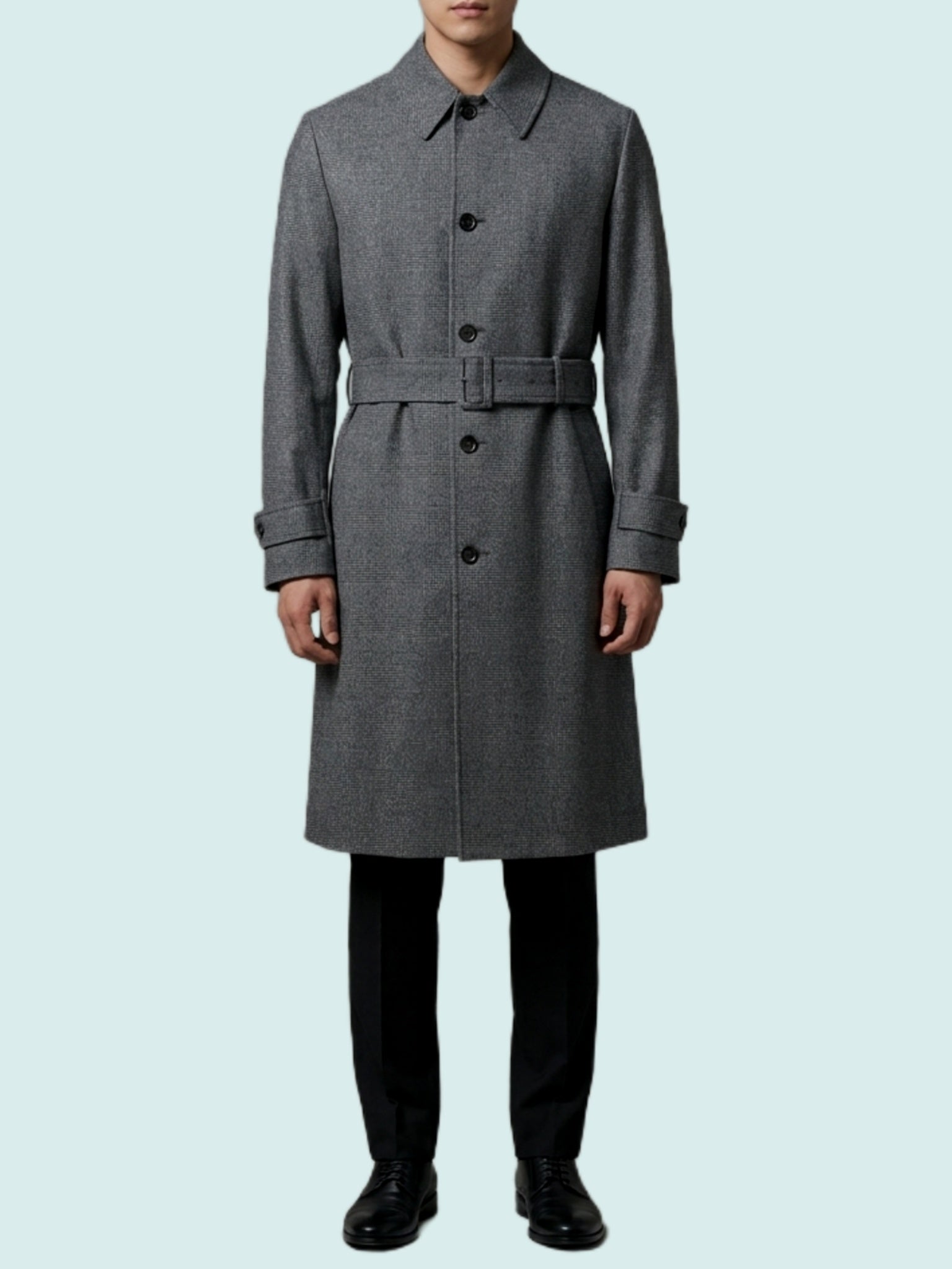 Single-breasted virgin wool coat