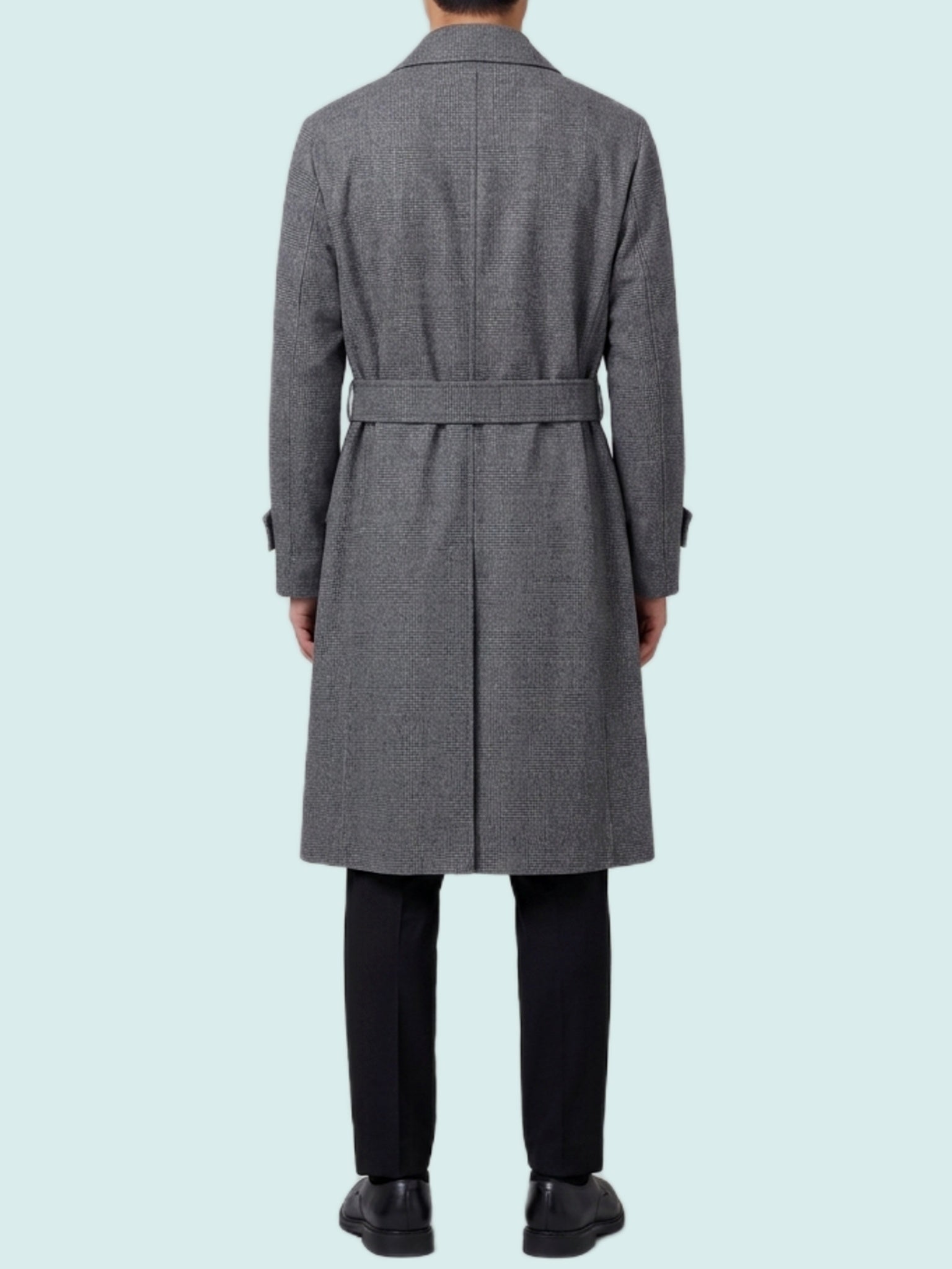 Single-breasted virgin wool coat
