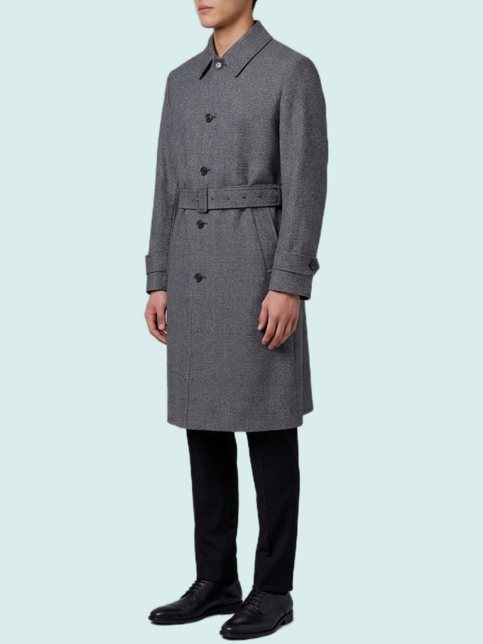 Single-breasted virgin wool coat