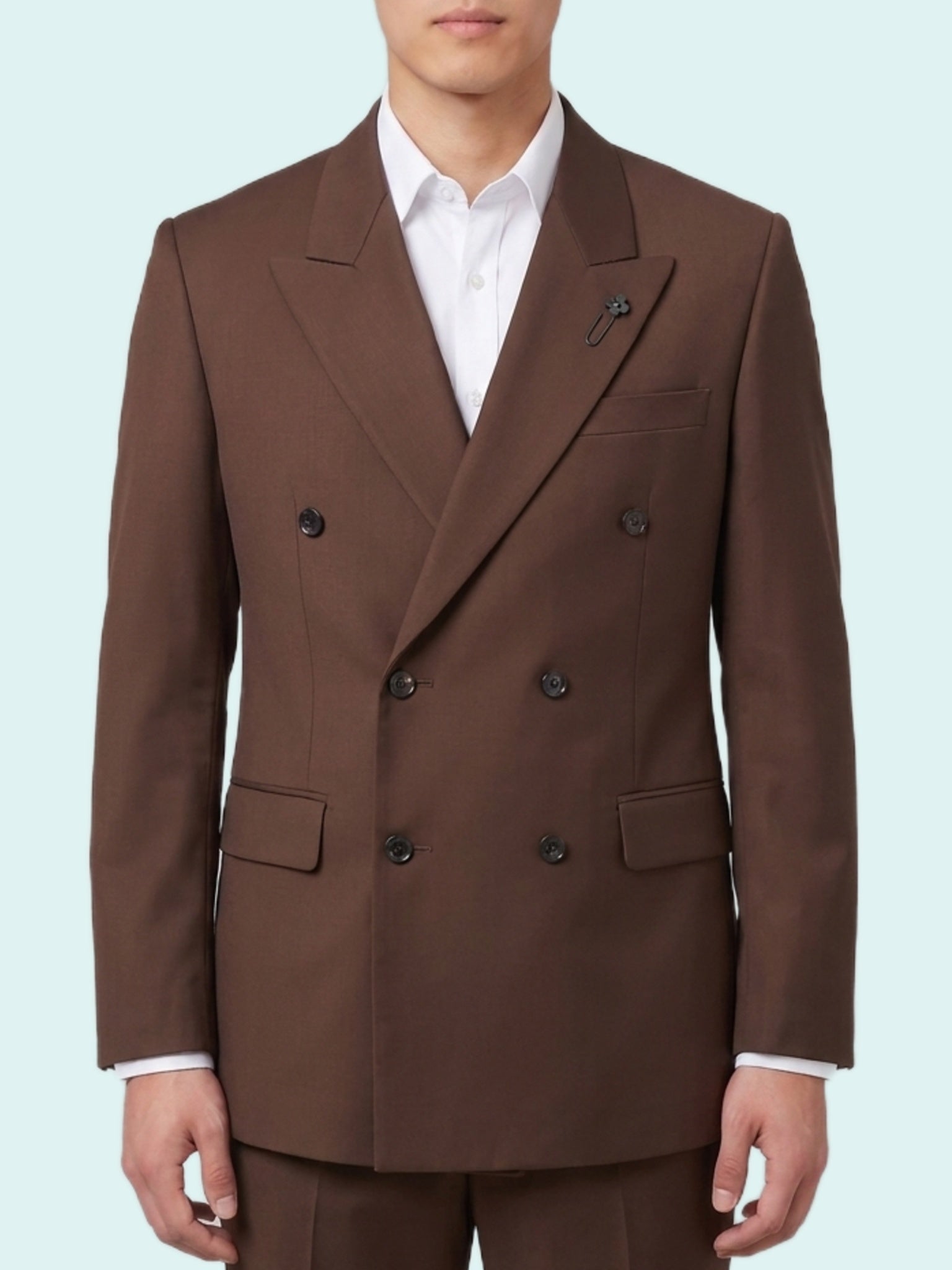 Brown Feeling double-breasted jacket