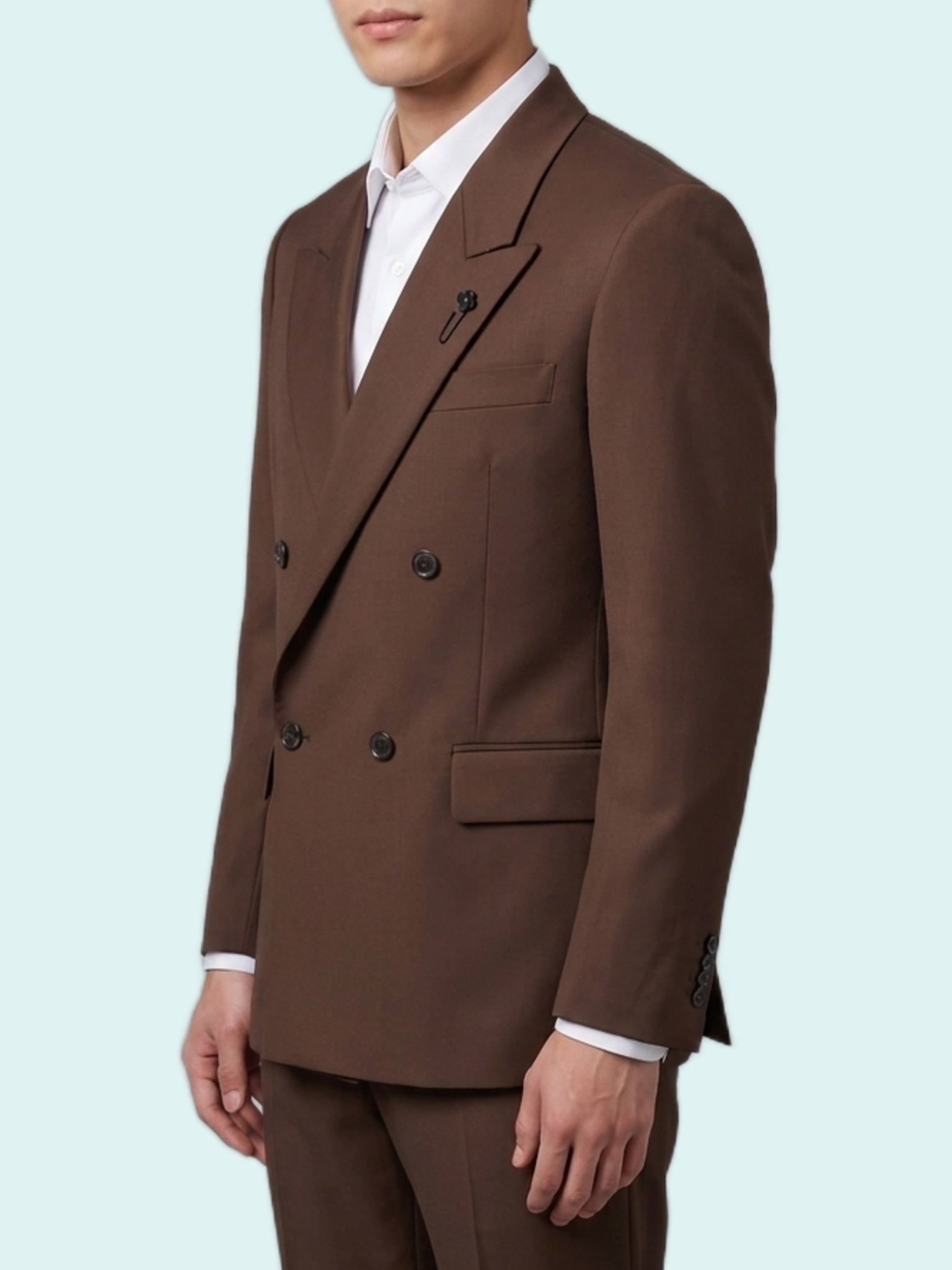 Brown Feeling double-breasted jacket