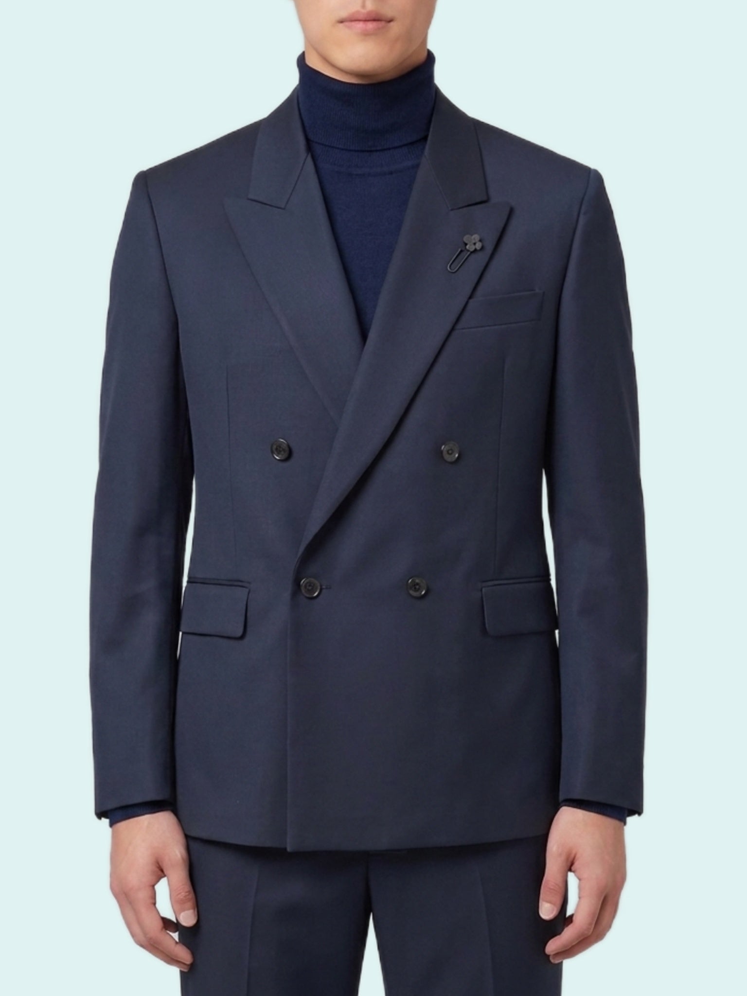 Dark blue Feeling double-breasted jacket