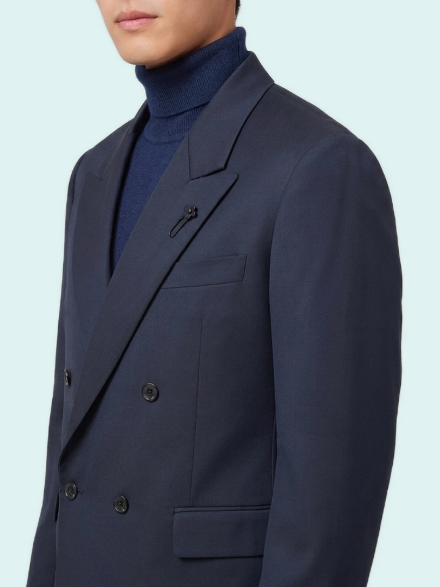 Dark blue Feeling double-breasted jacket