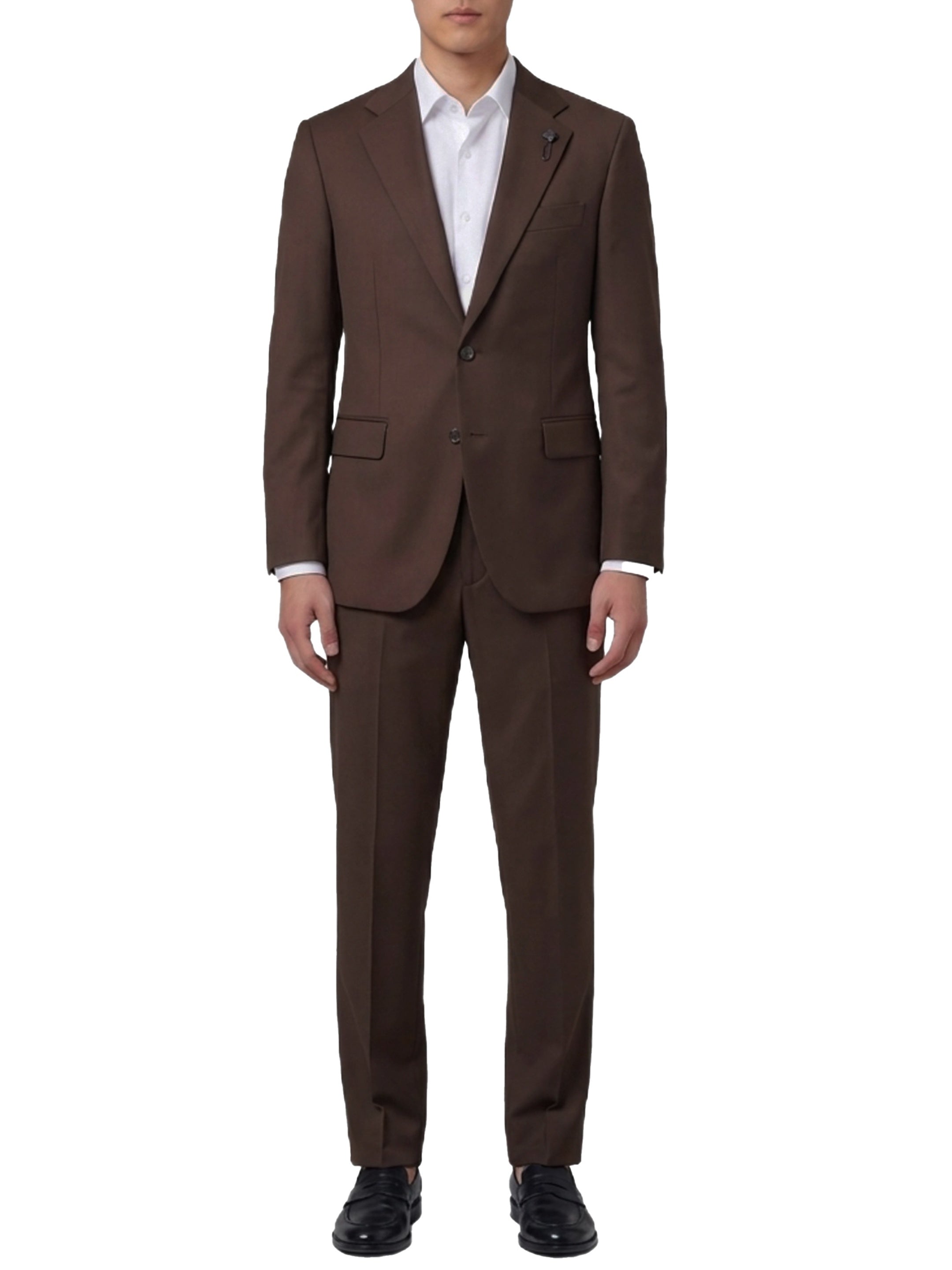 Brown Feeling single-breasted suit