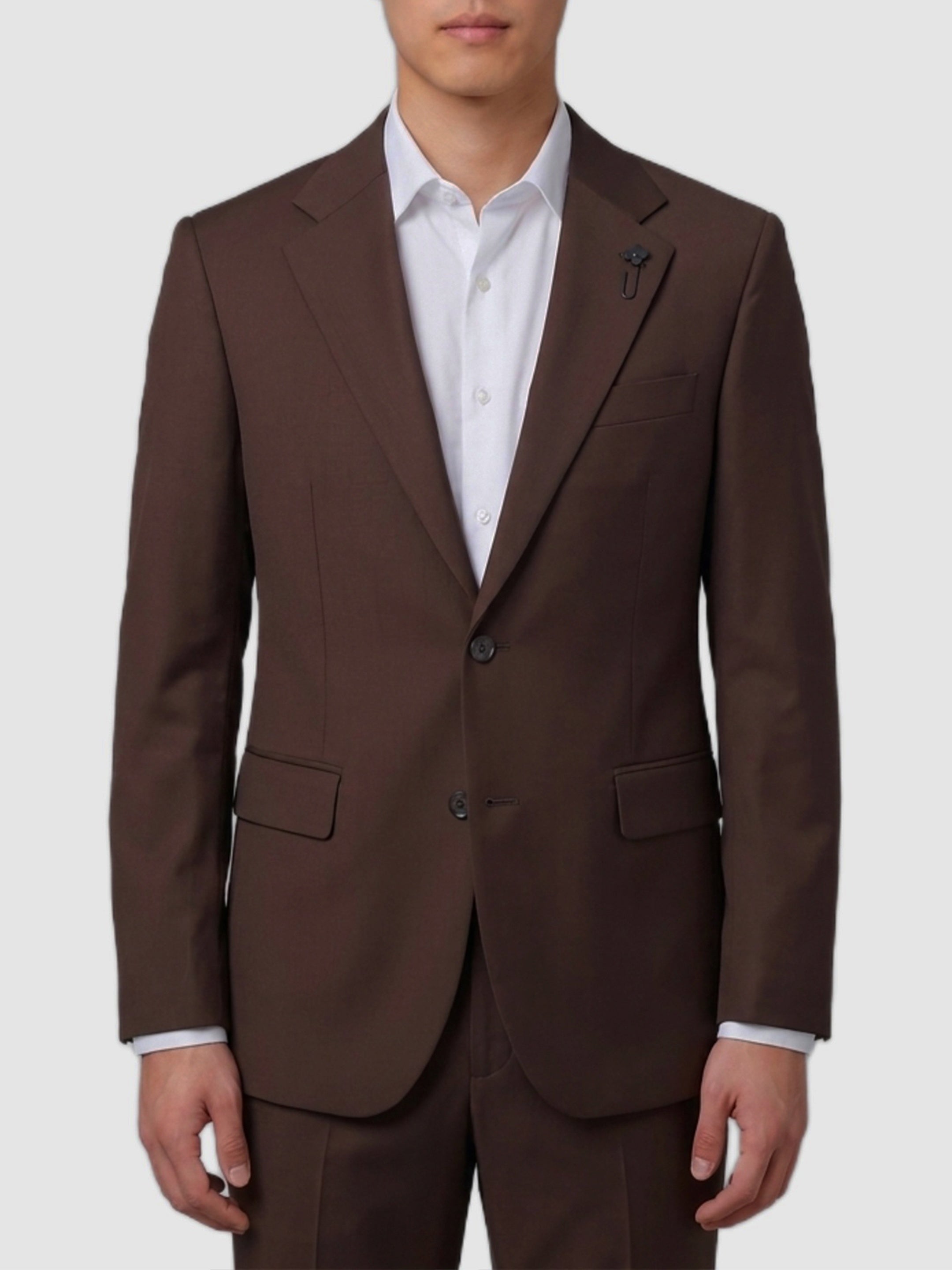Brown Feeling single-breasted suit