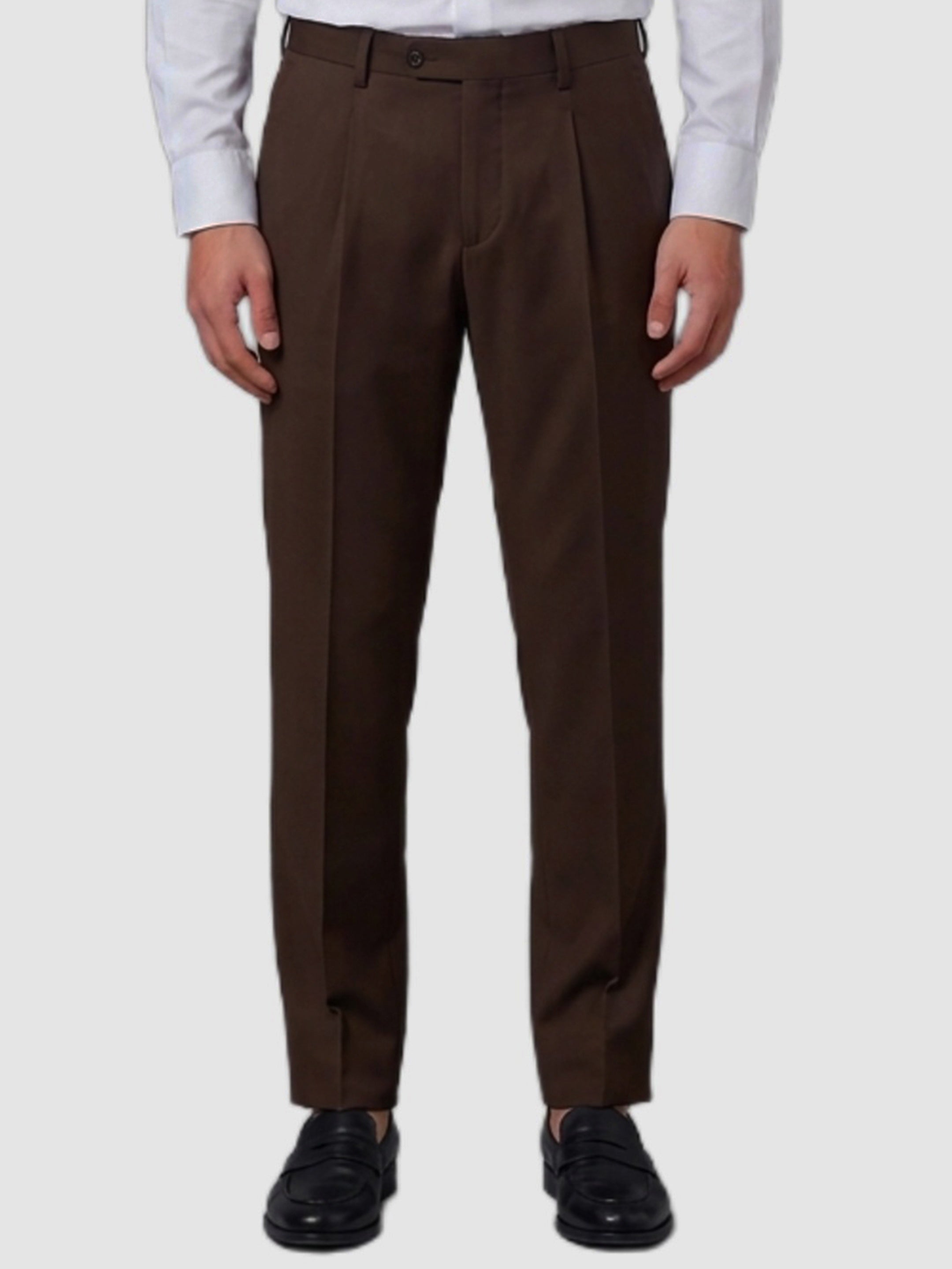 Brown Feeling single-breasted suit