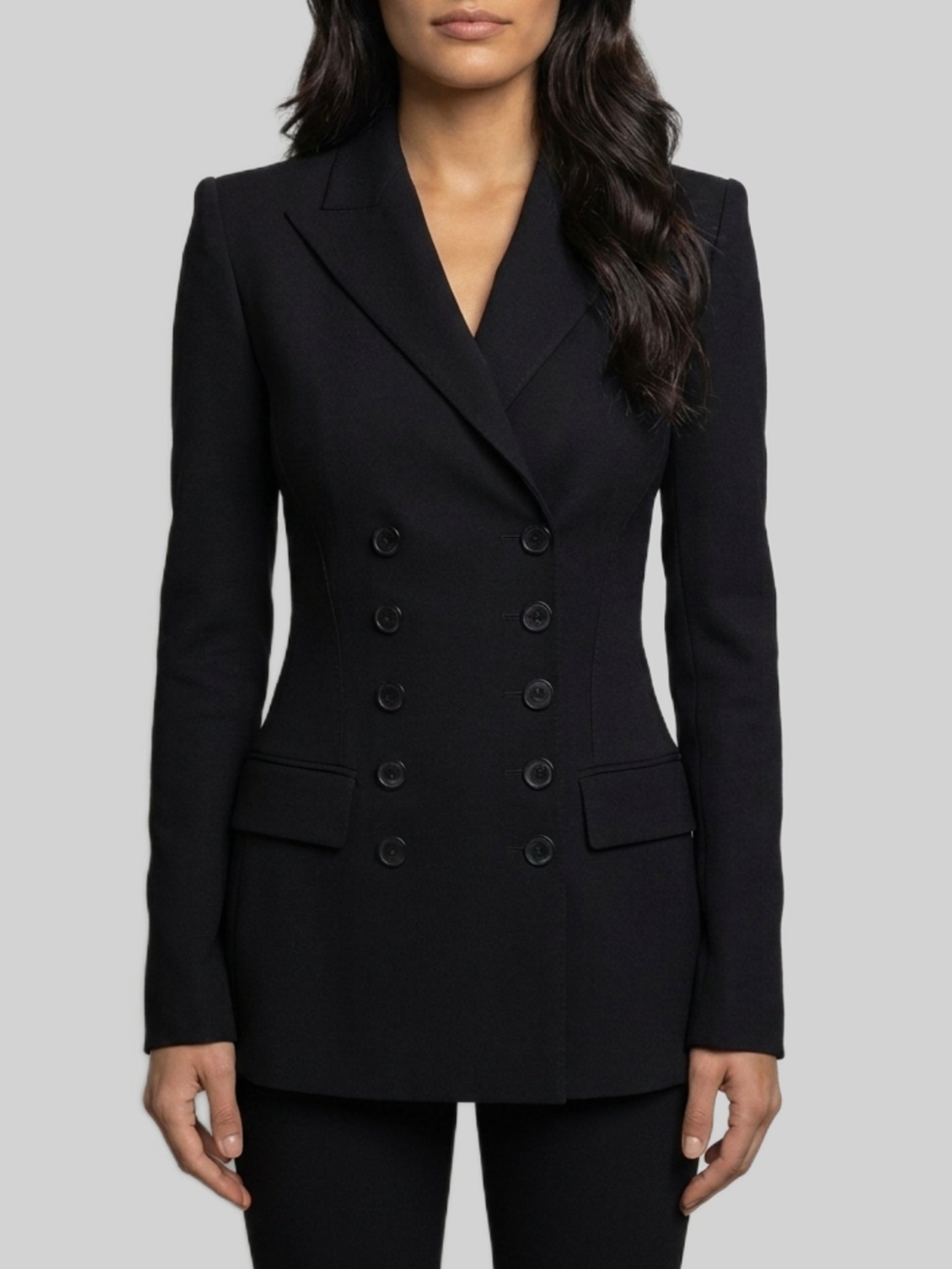 Double-breasted wool jacket