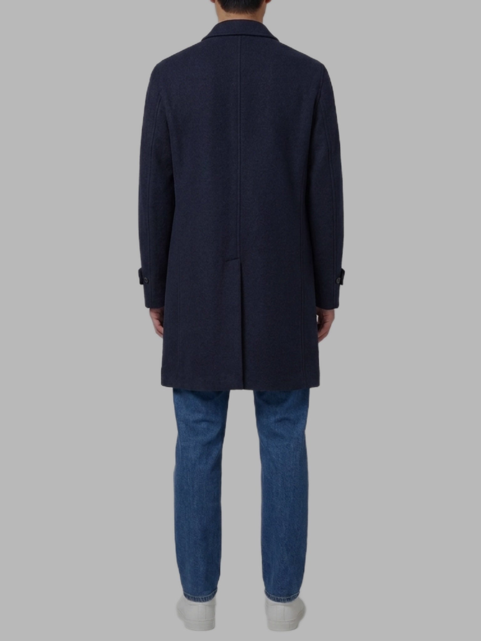 Dark blue single-breasted coat