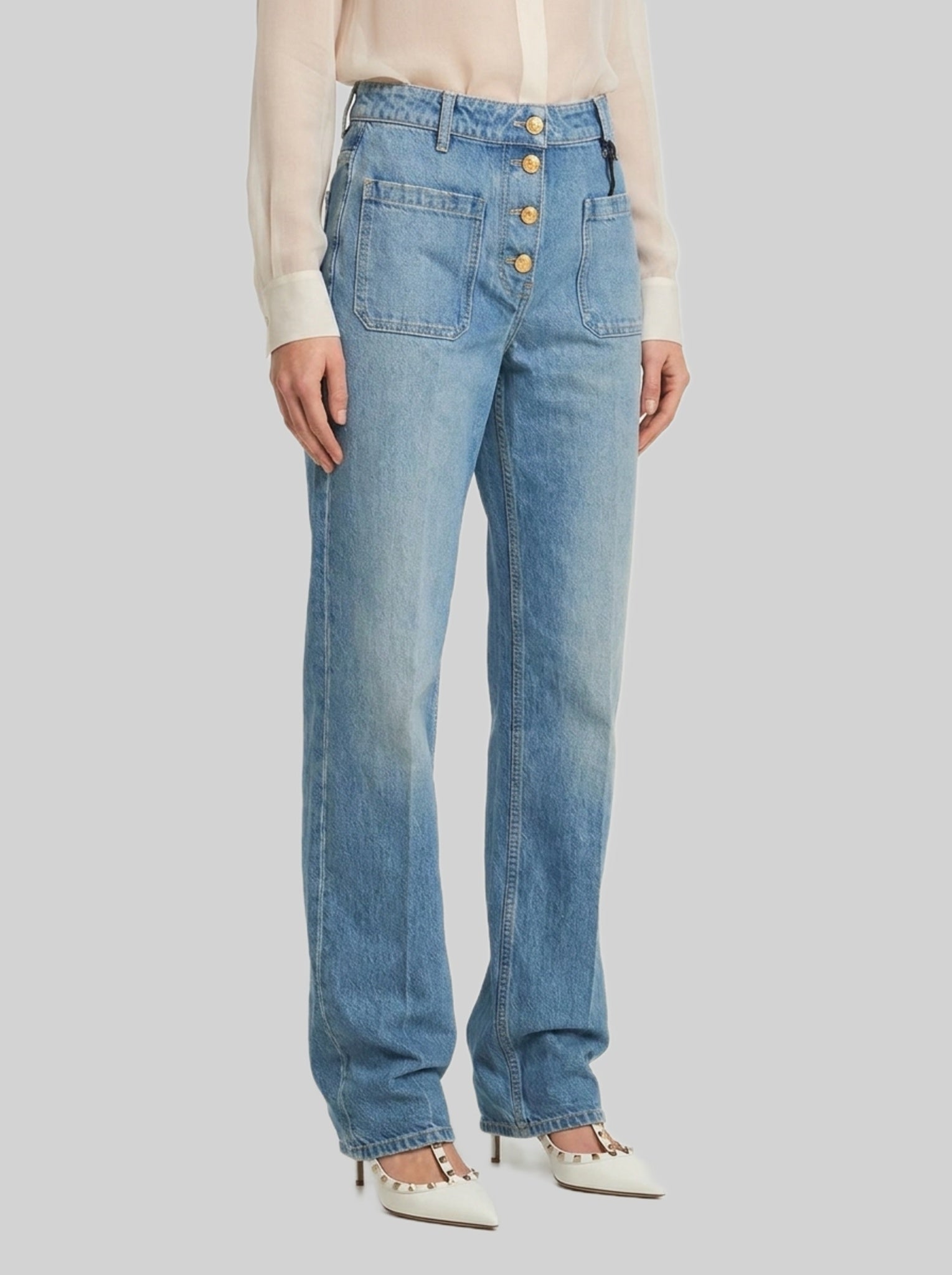 Flare denim pants