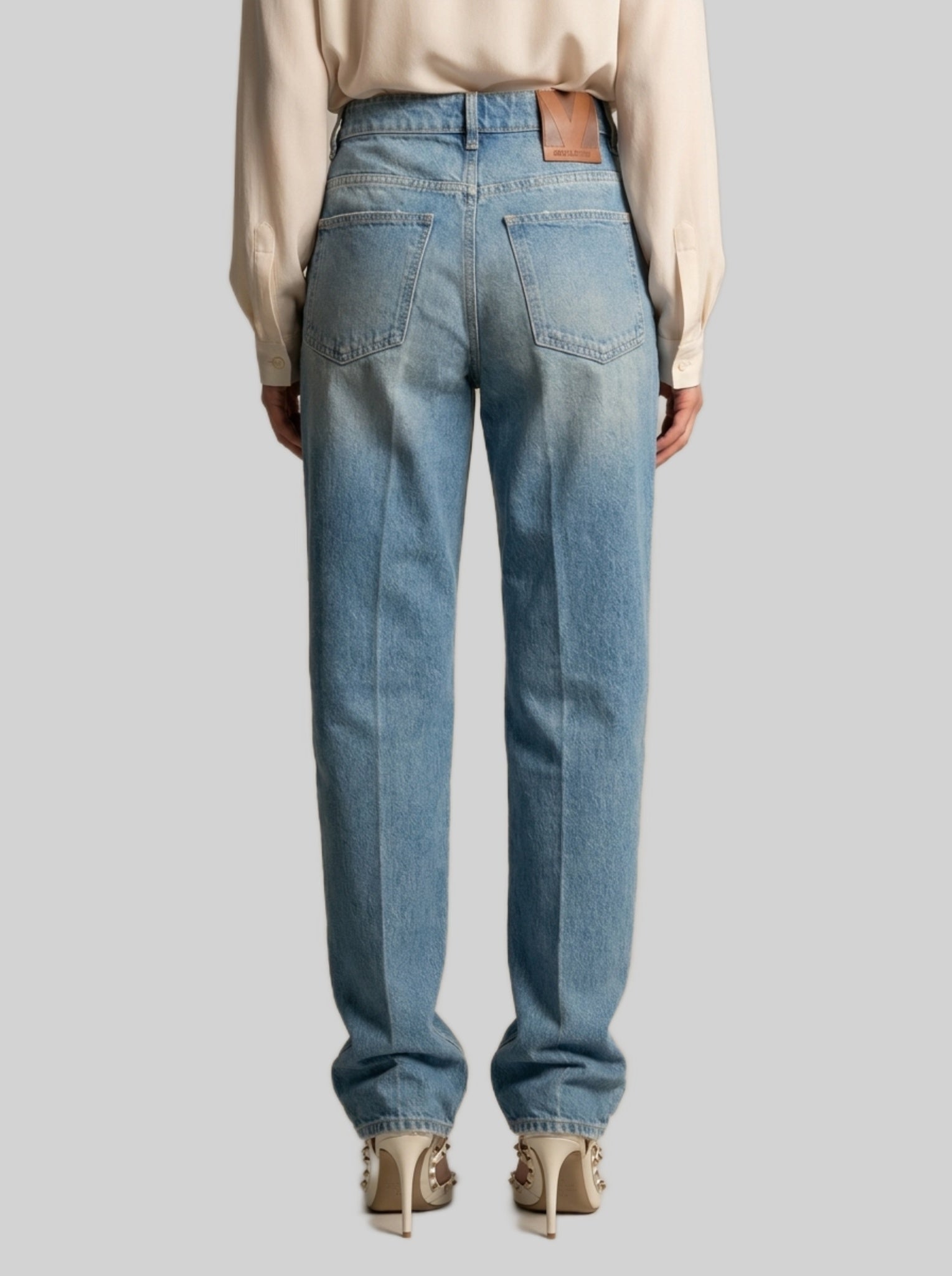 Flare denim pants