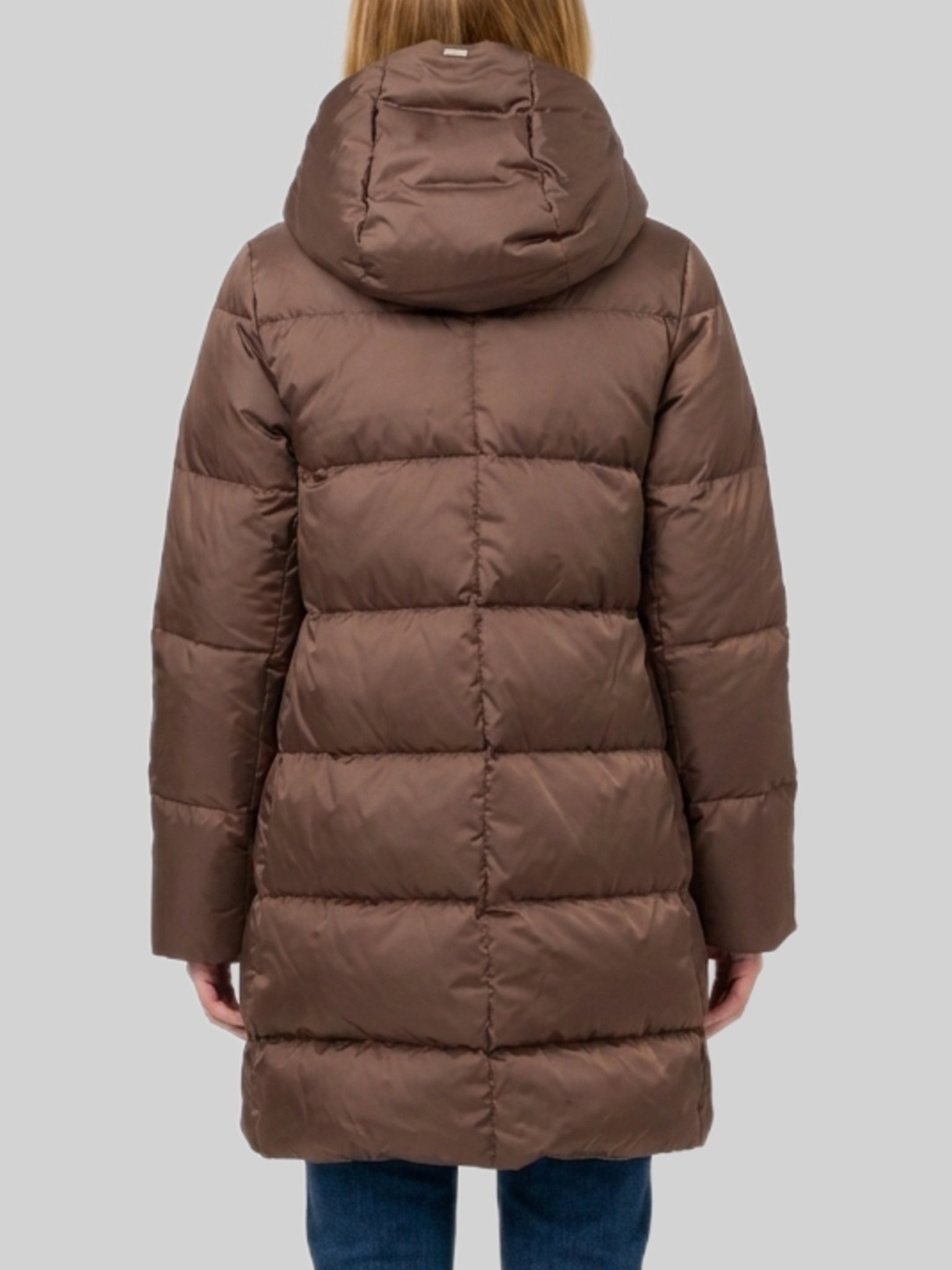 A-line midi down jacket