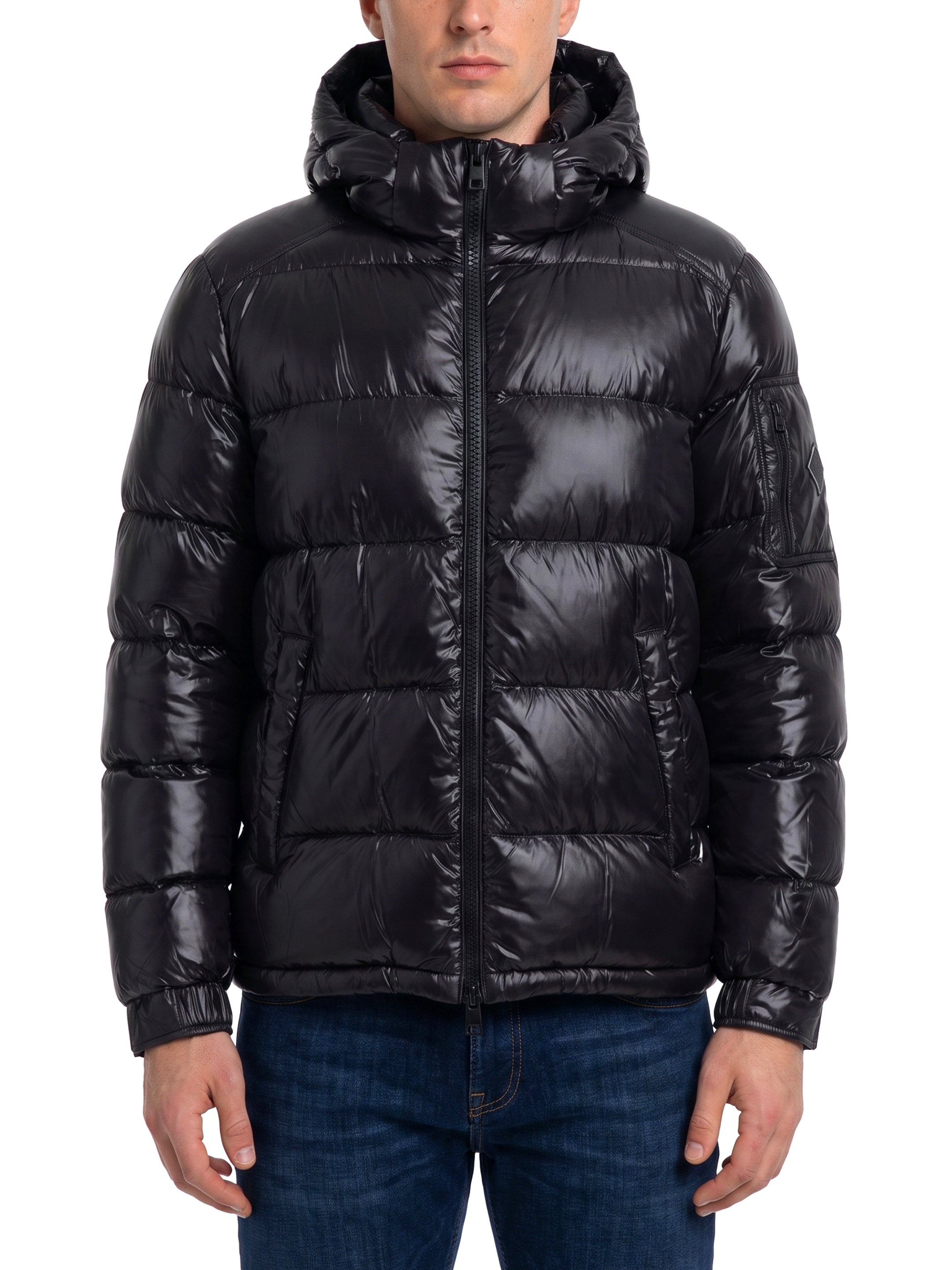 Polar Tech hooded down jacket