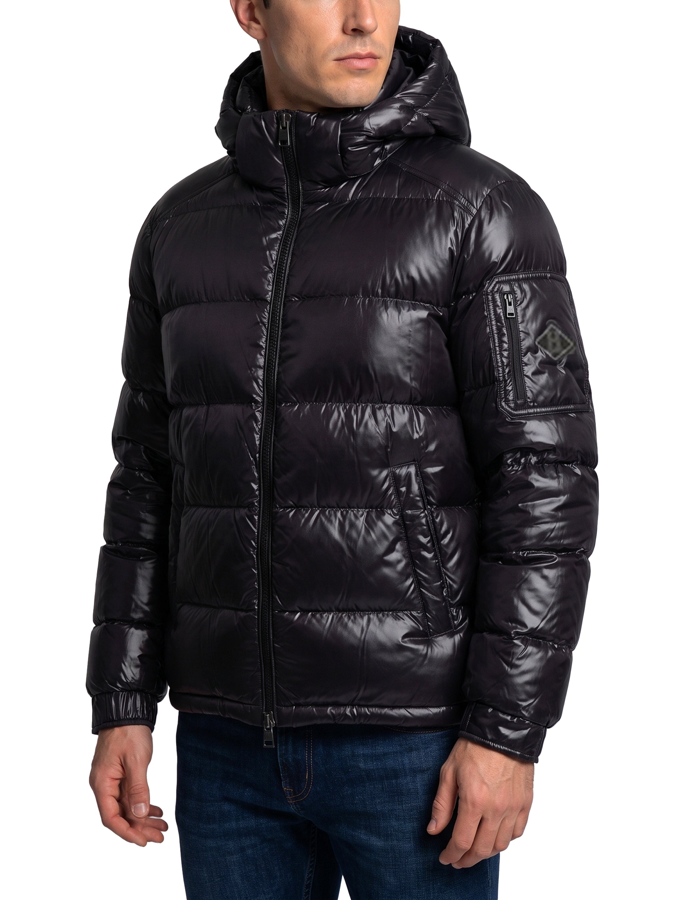 Polar Tech hooded down jacket