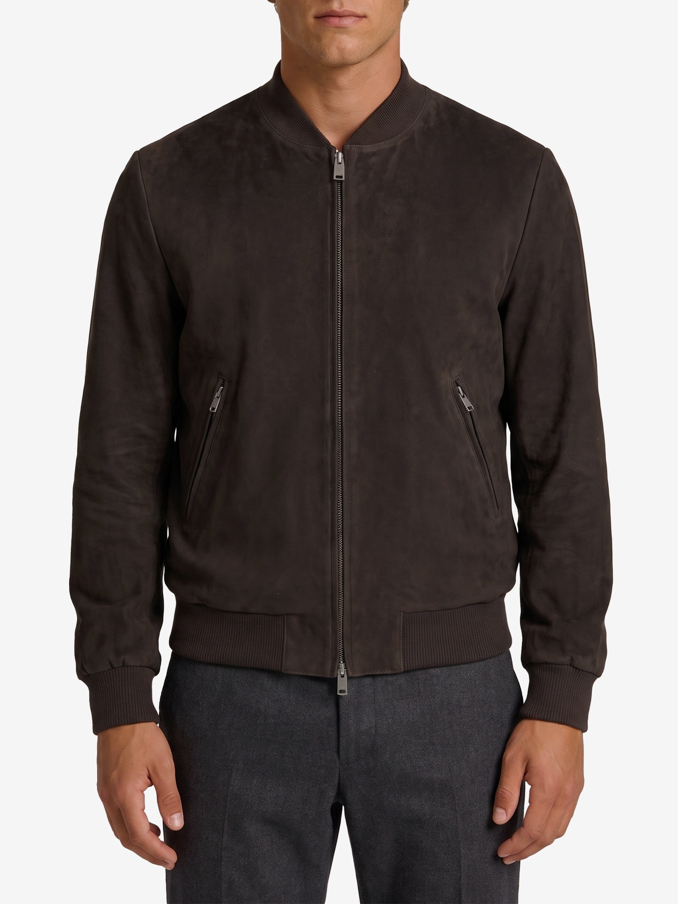 Didier suede bomber jacket