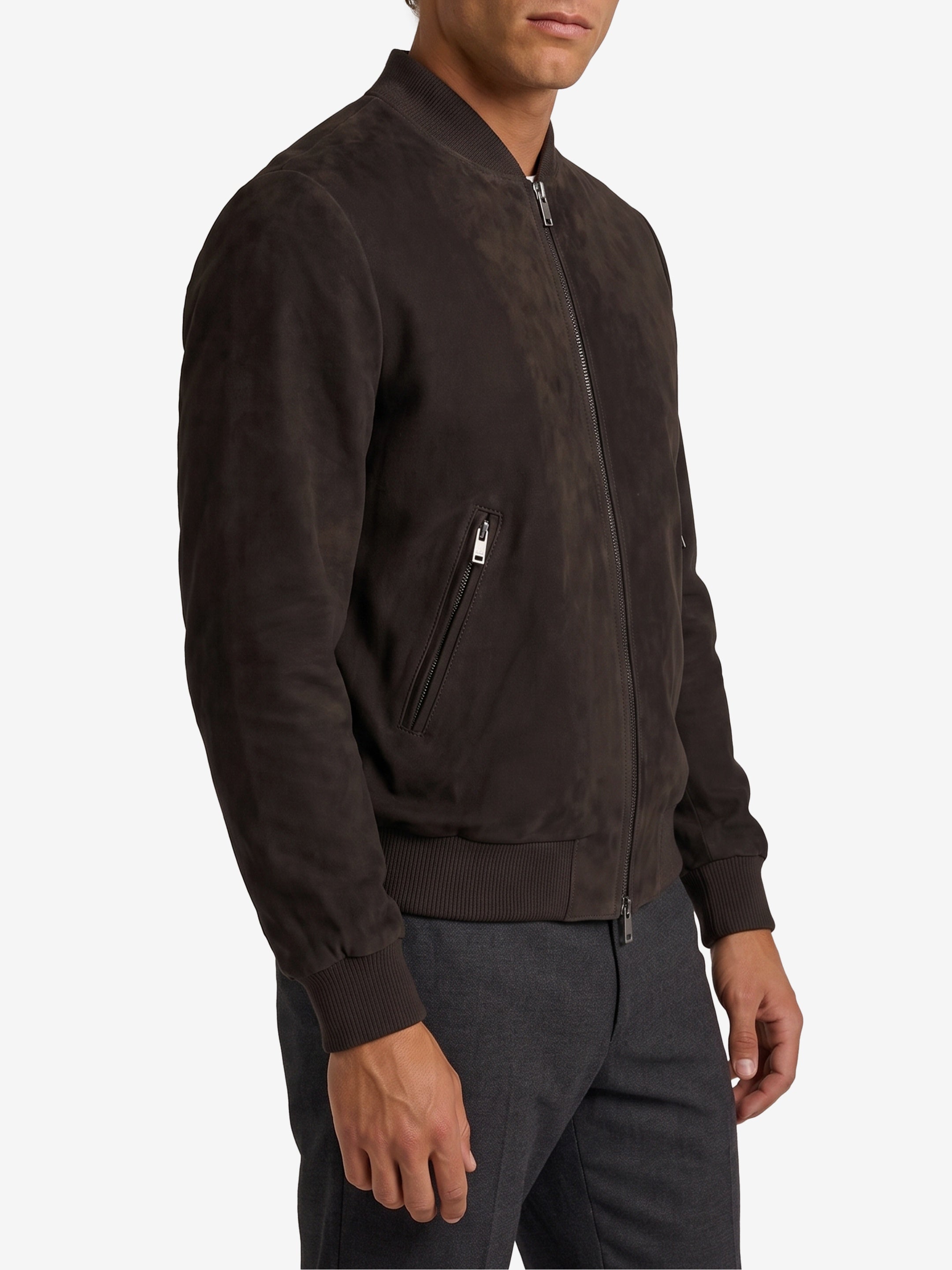 Didier suede bomber jacket