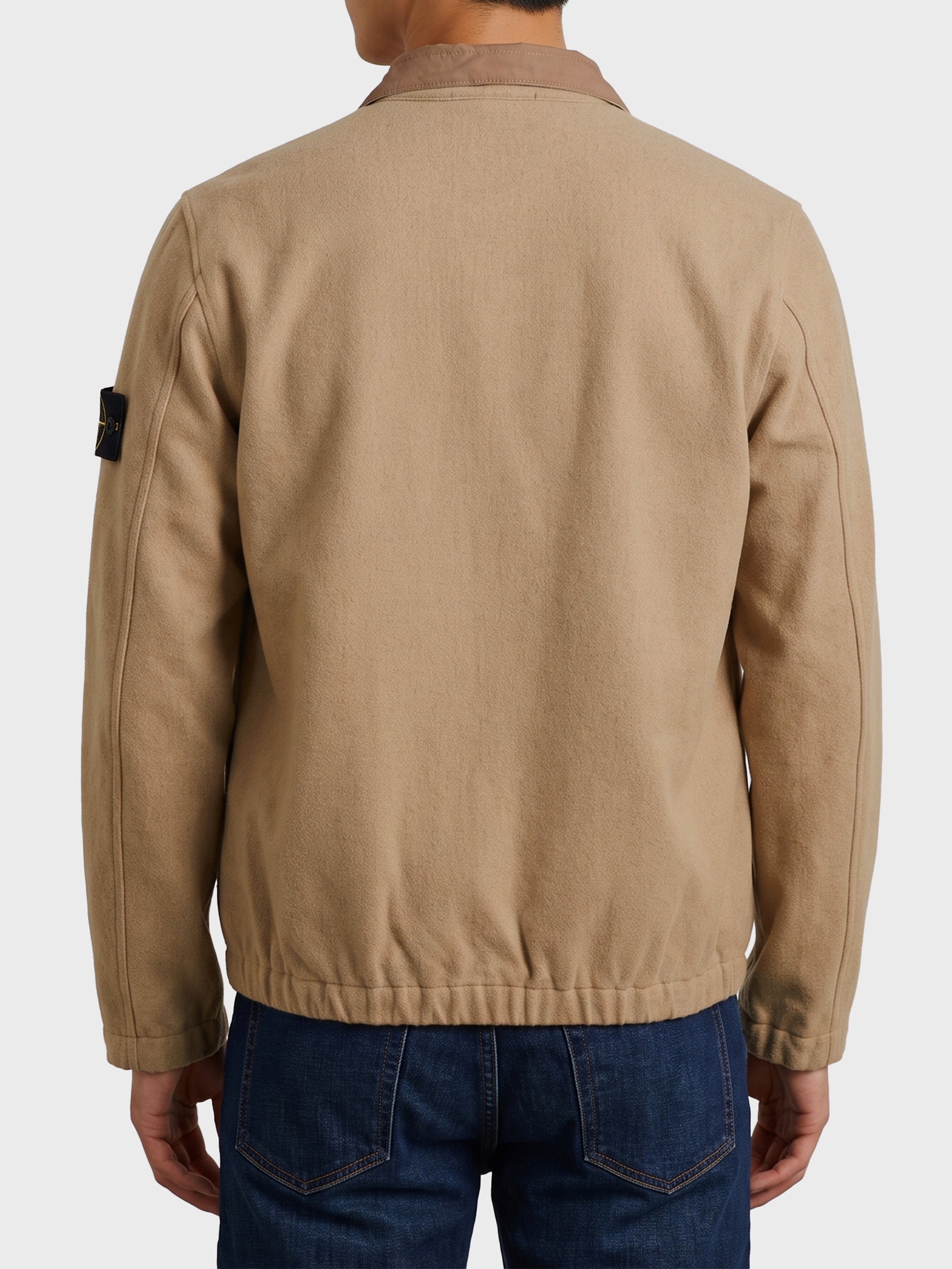 Virgin wool and nylon overshirt