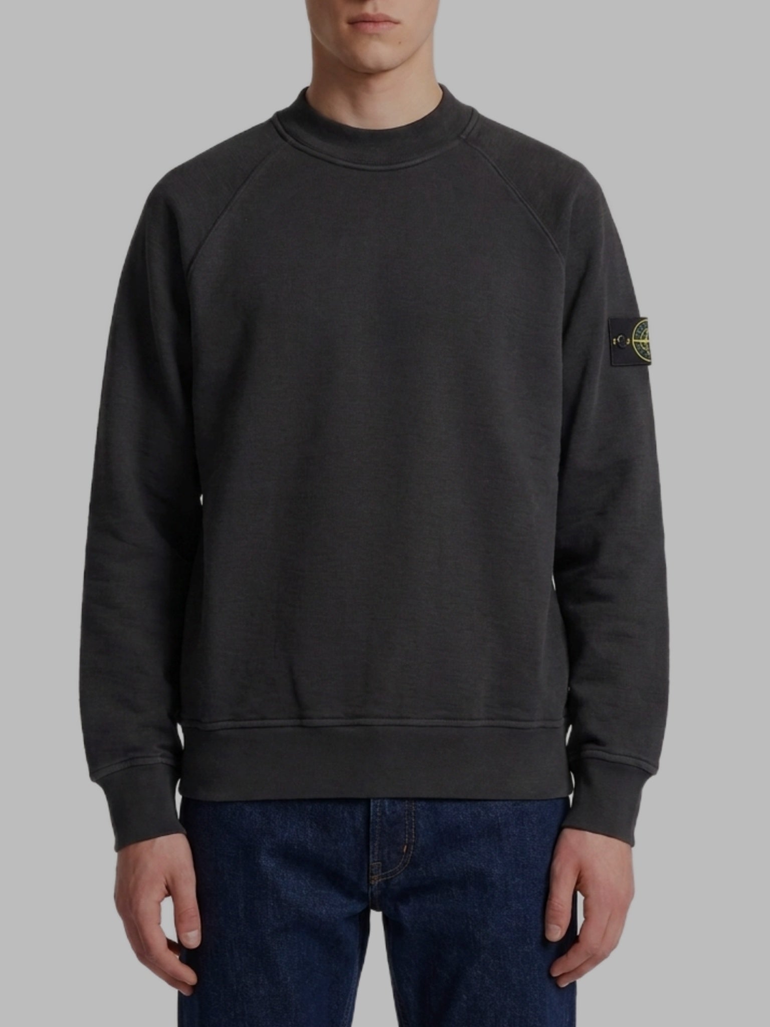 Black crewneck sweatshirt