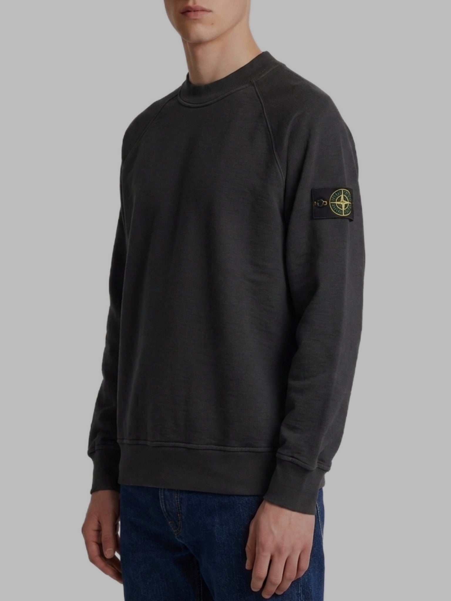 Black crewneck sweatshirt