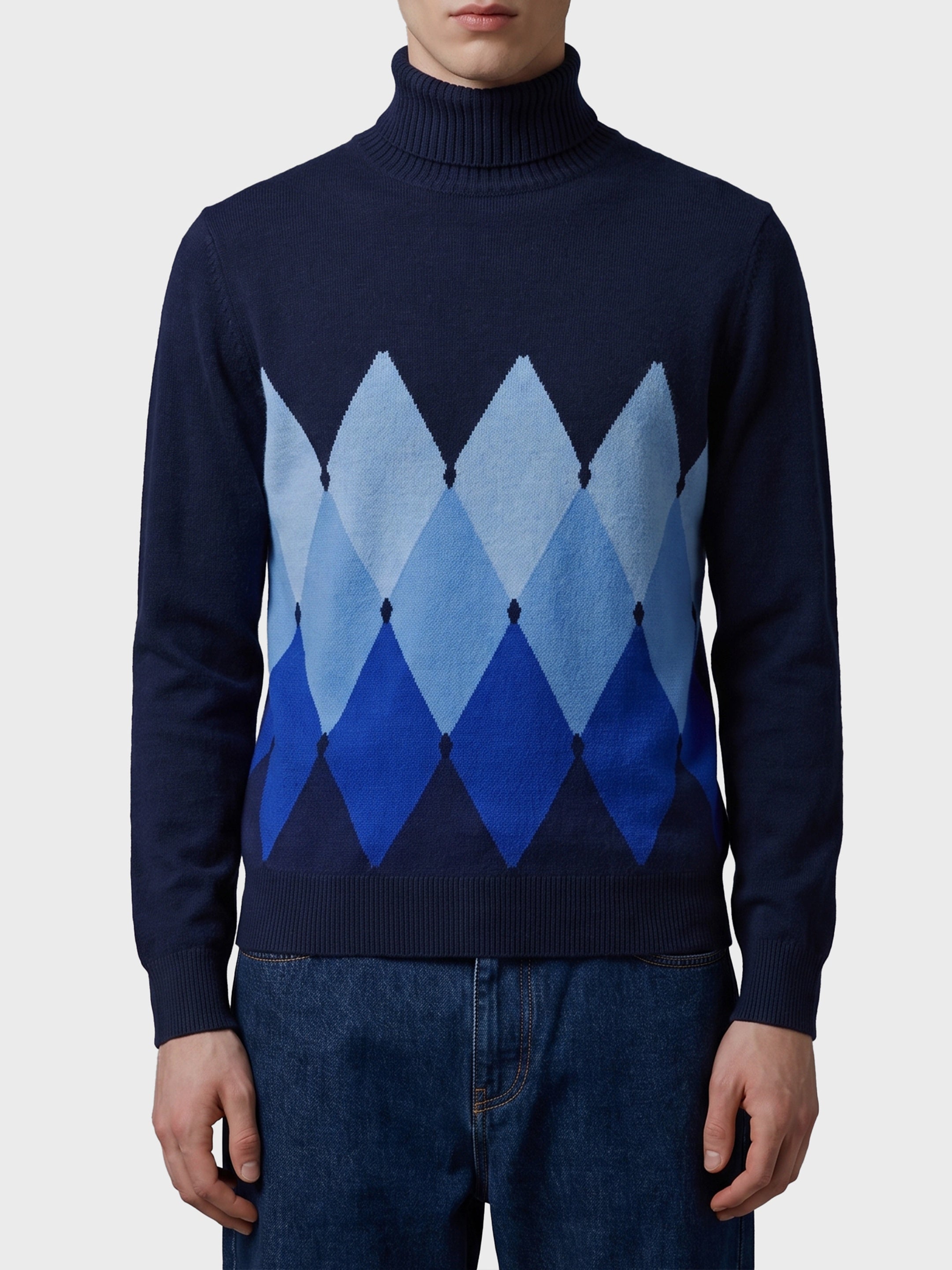 Cashmere Diamond rollneck sweater