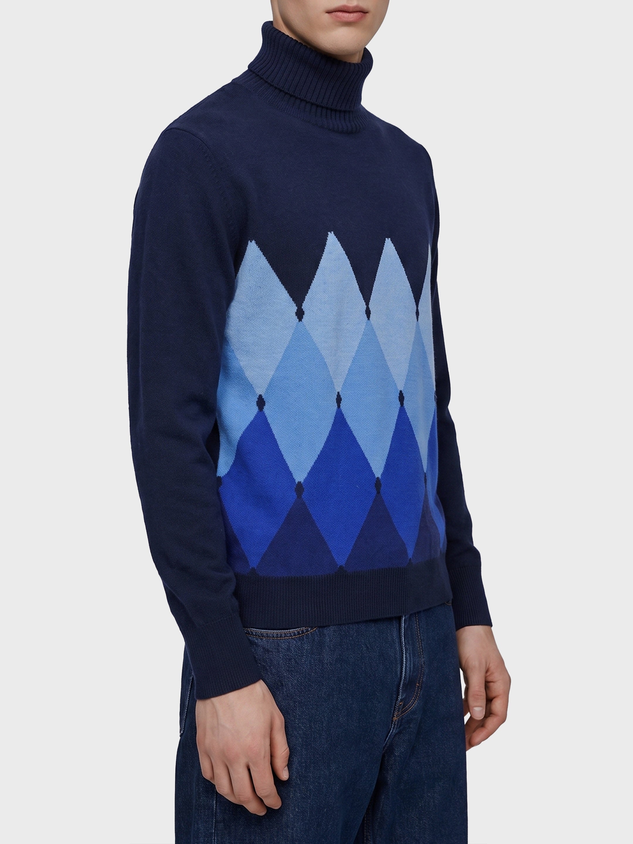 Cashmere Diamond rollneck sweater