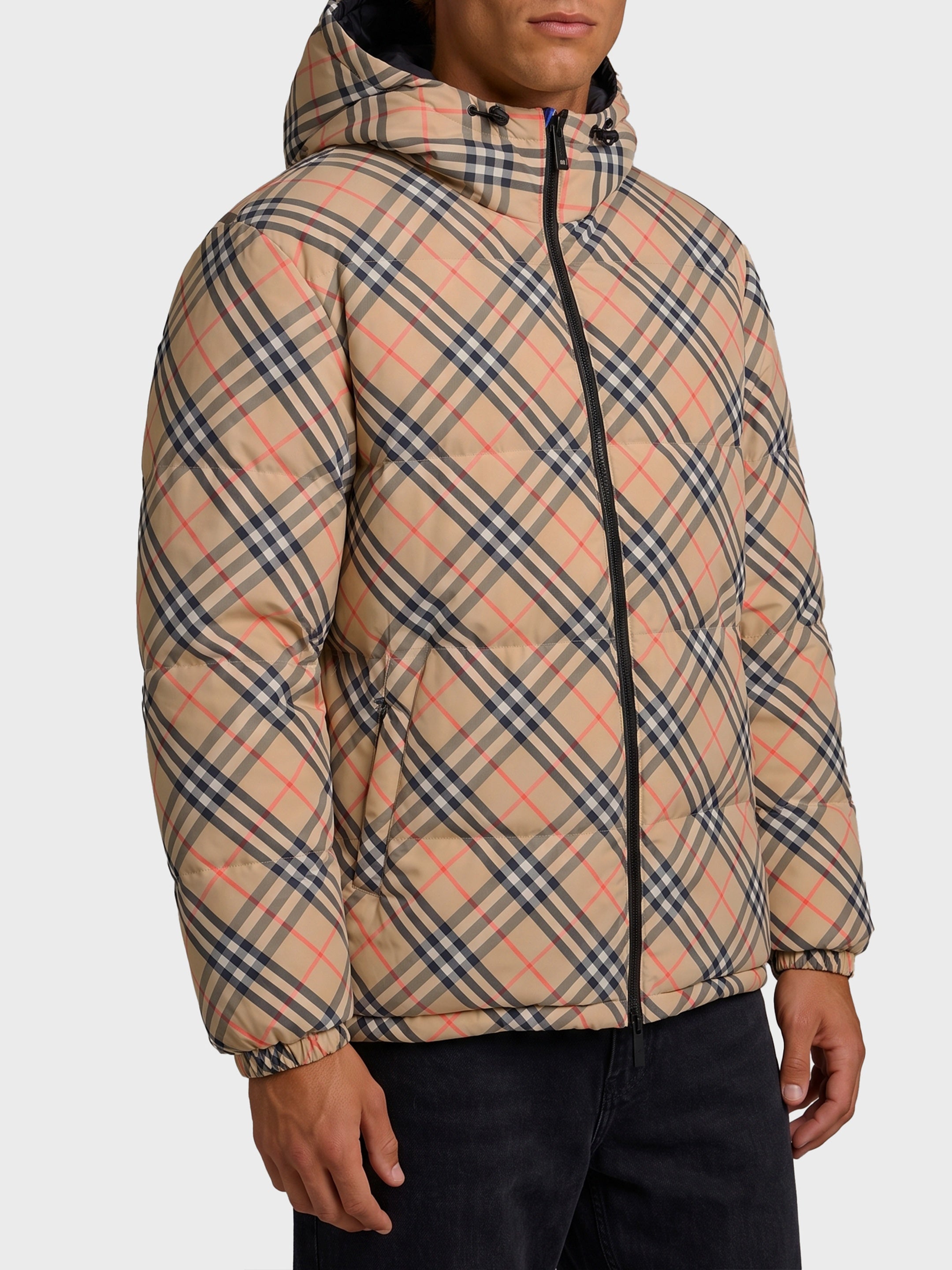 Reversible Snowdonia Check down jacket