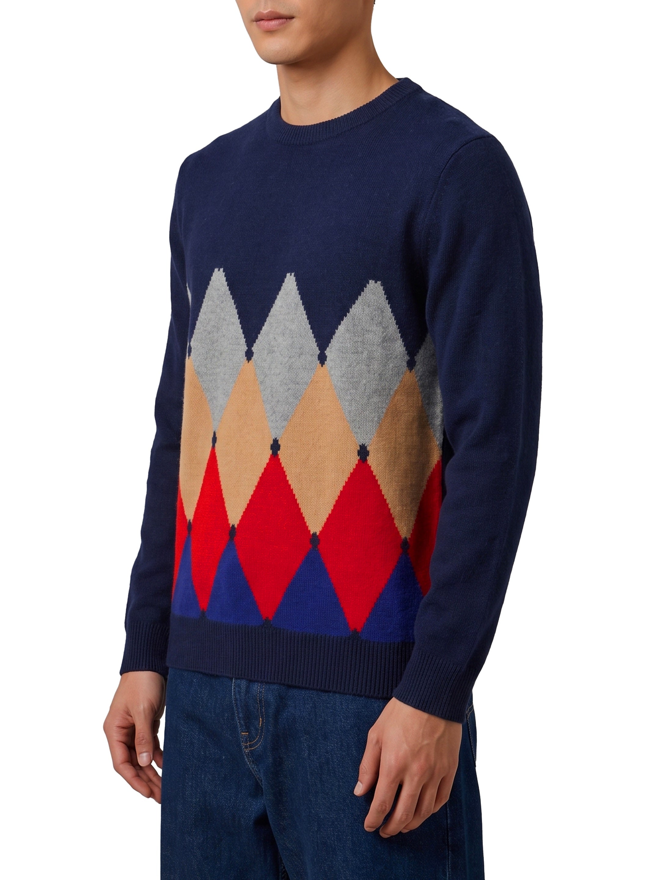 Cashmere crewneck Diamond sweater