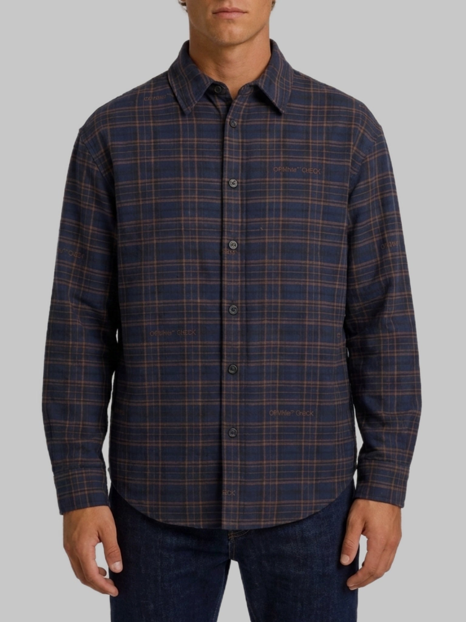 Off-White Check padded overshirt