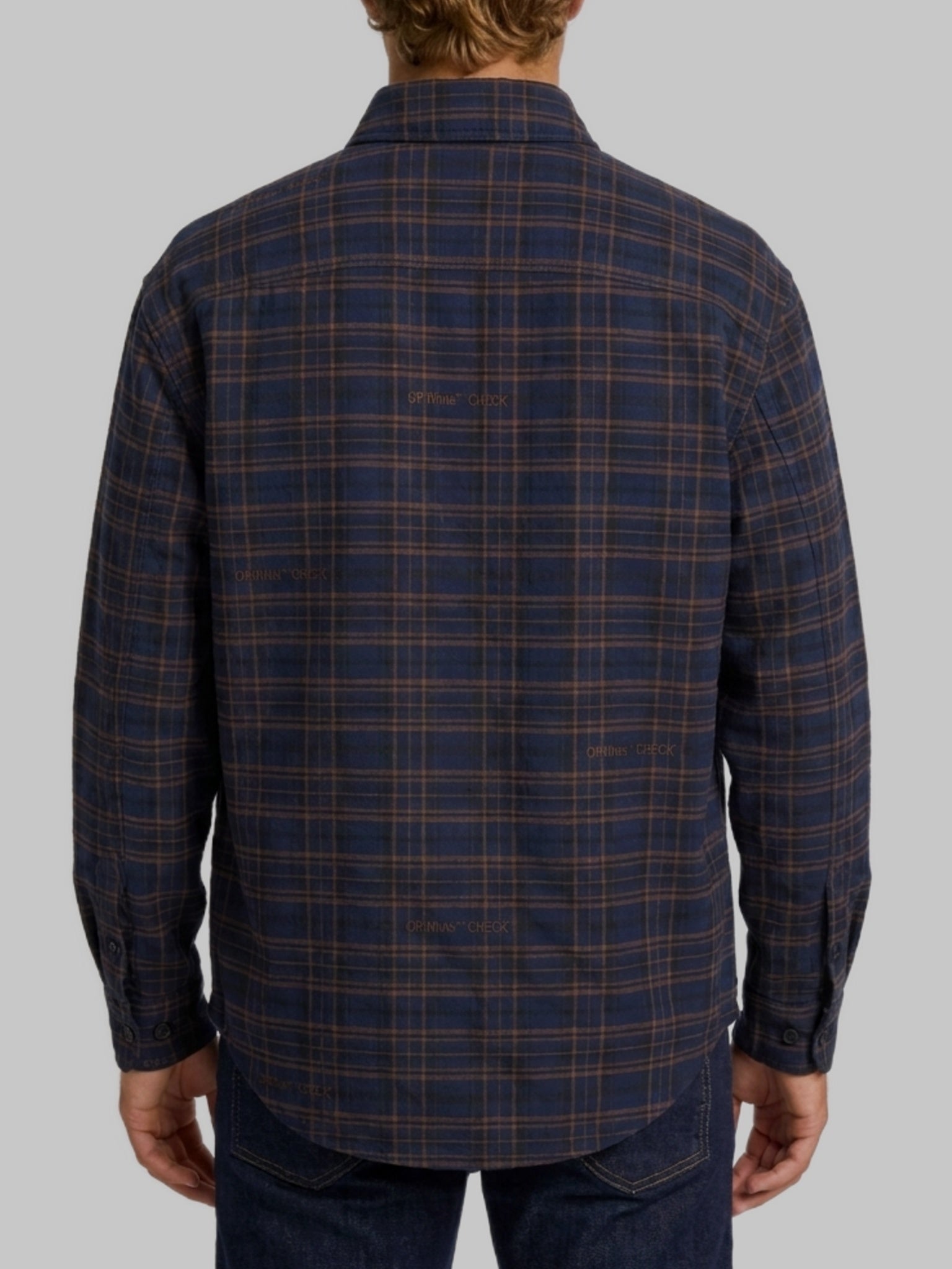 Off-White Check padded overshirt