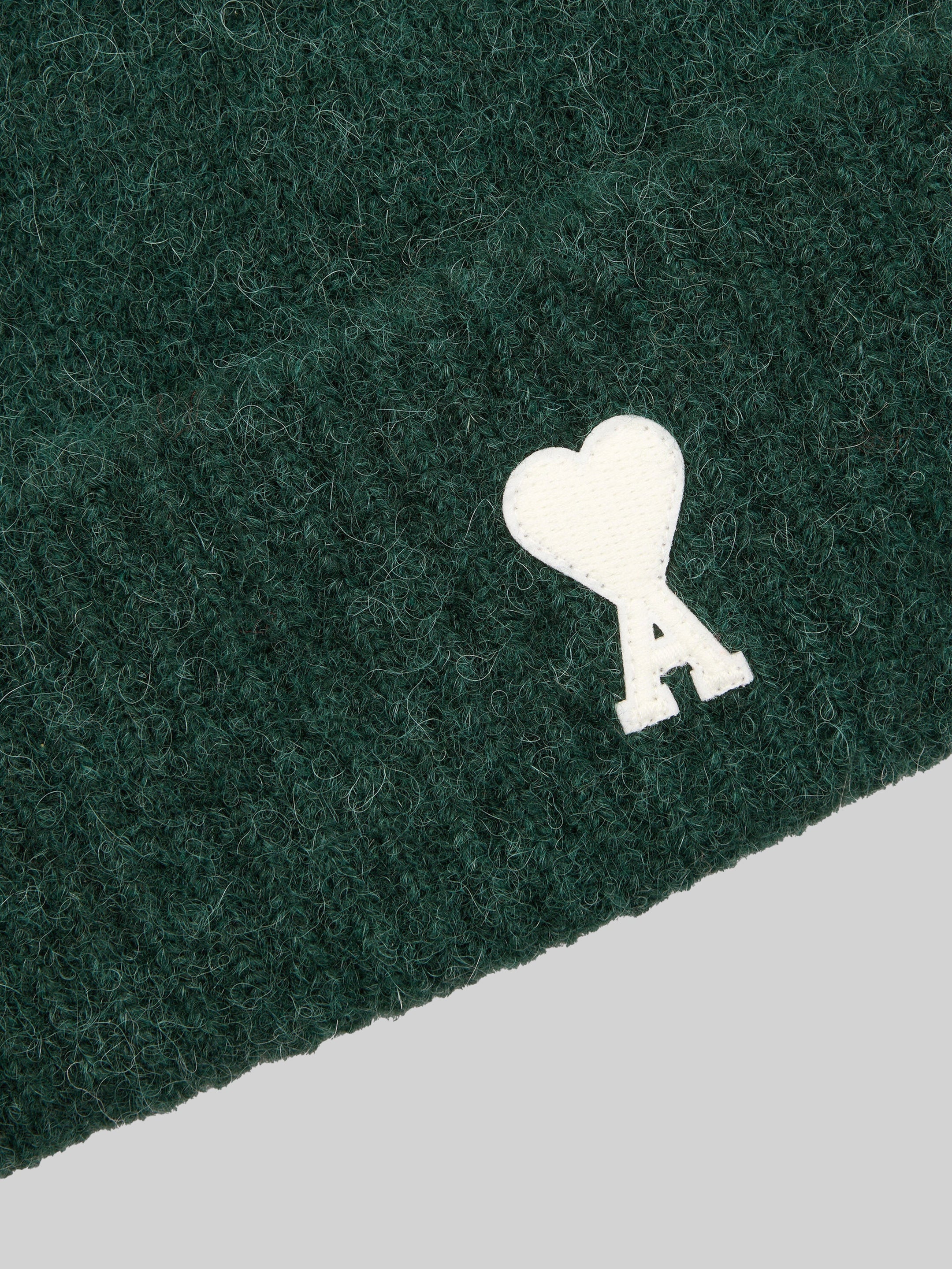 Green alpaca Ami de Coeur beanie