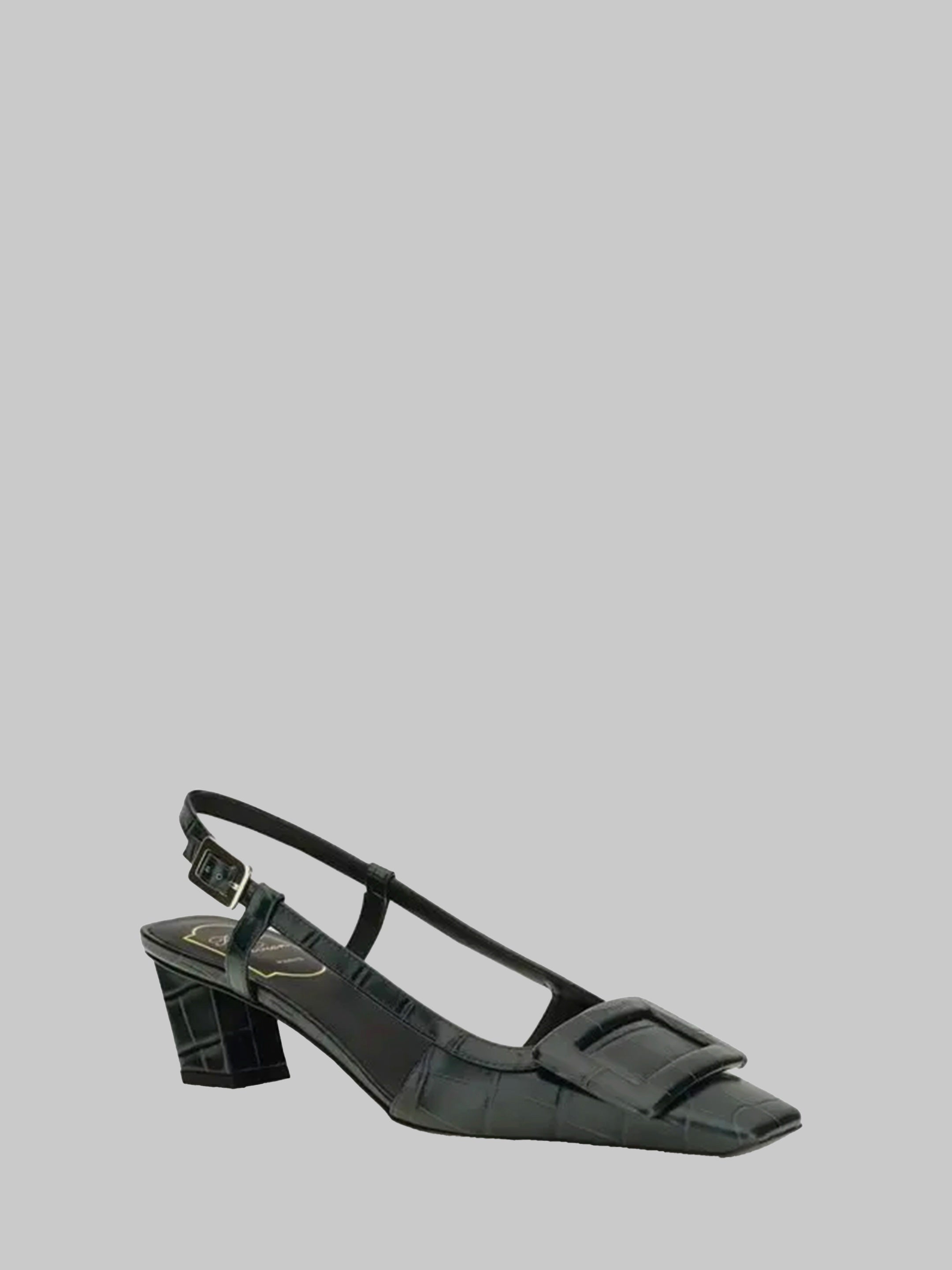 Night Green Belle Vivier slingback pumps
