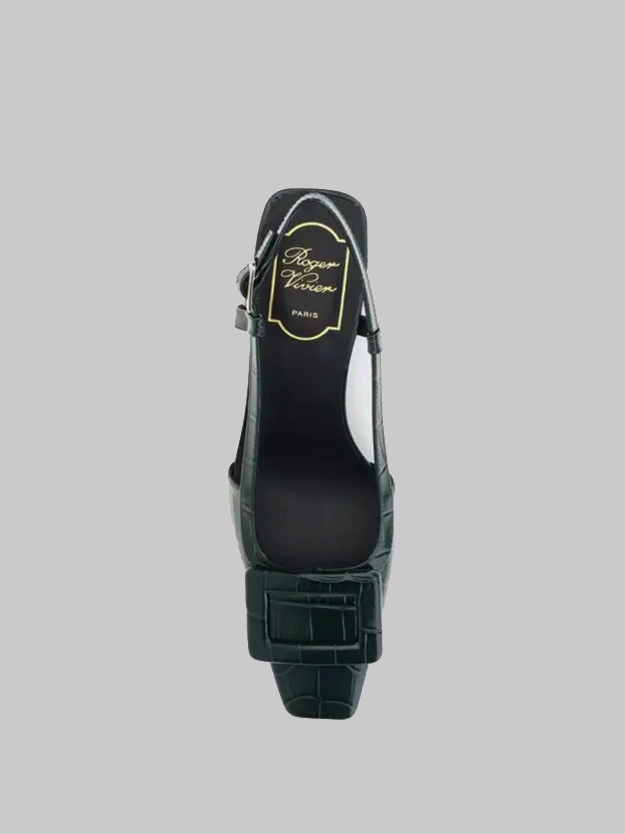 Night Green Belle Vivier slingback pumps