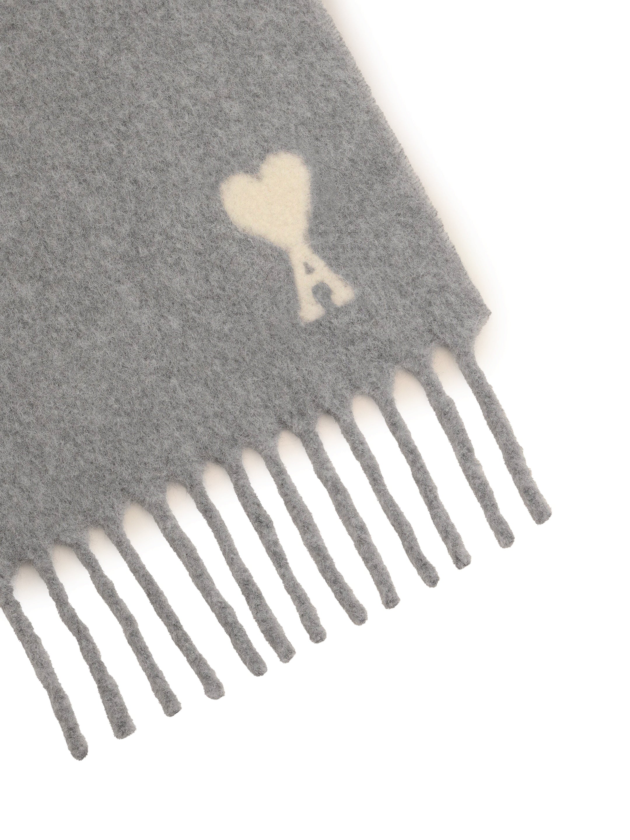 Grey alpaca Ami de Coeur scarf