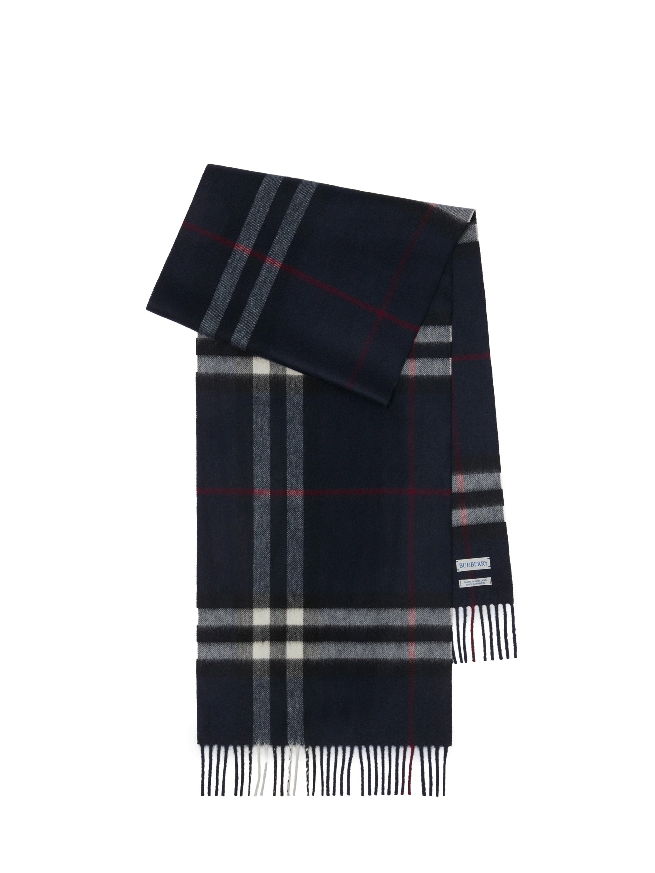 Check cashmere scarf