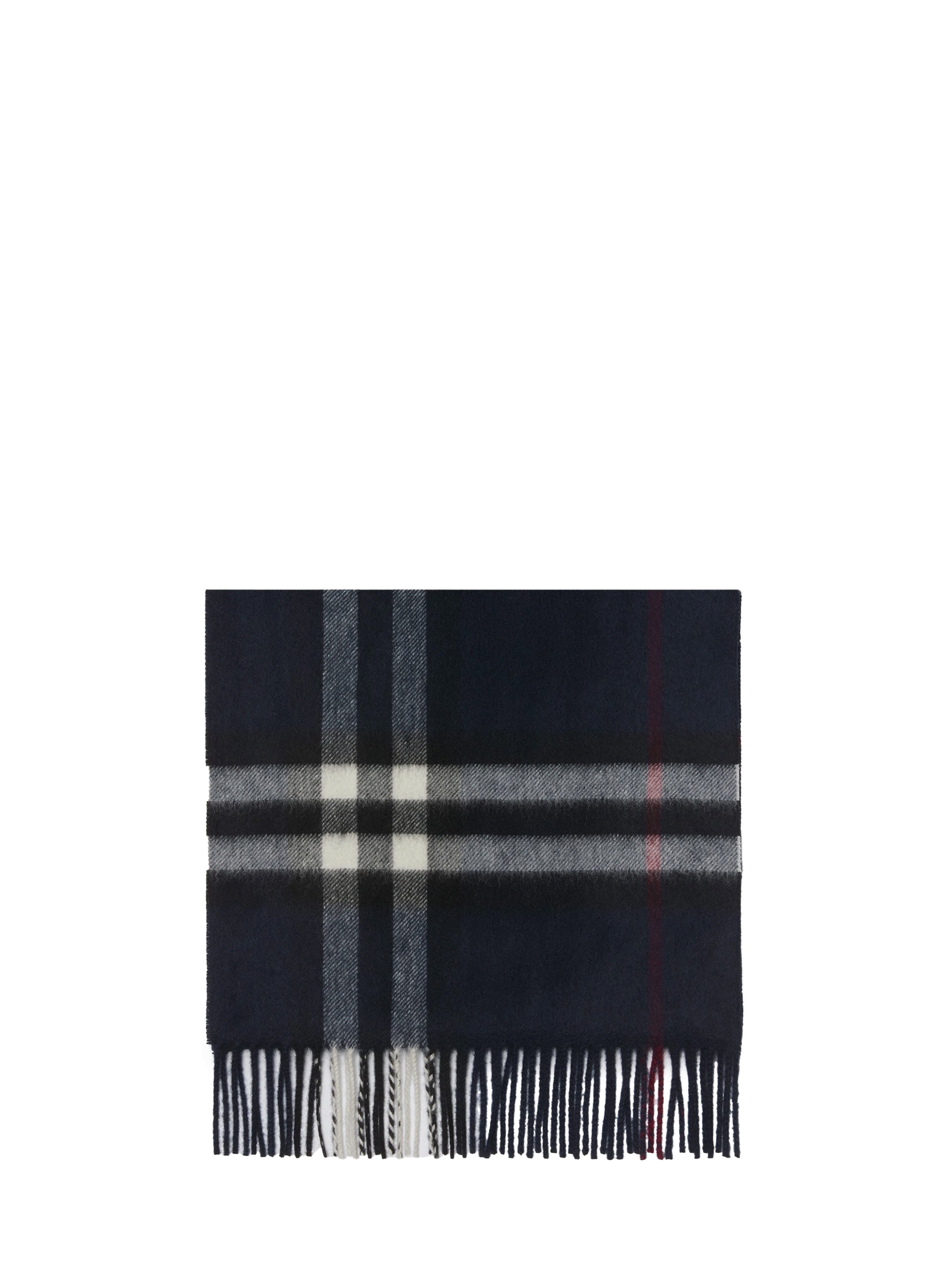 Check cashmere scarf
