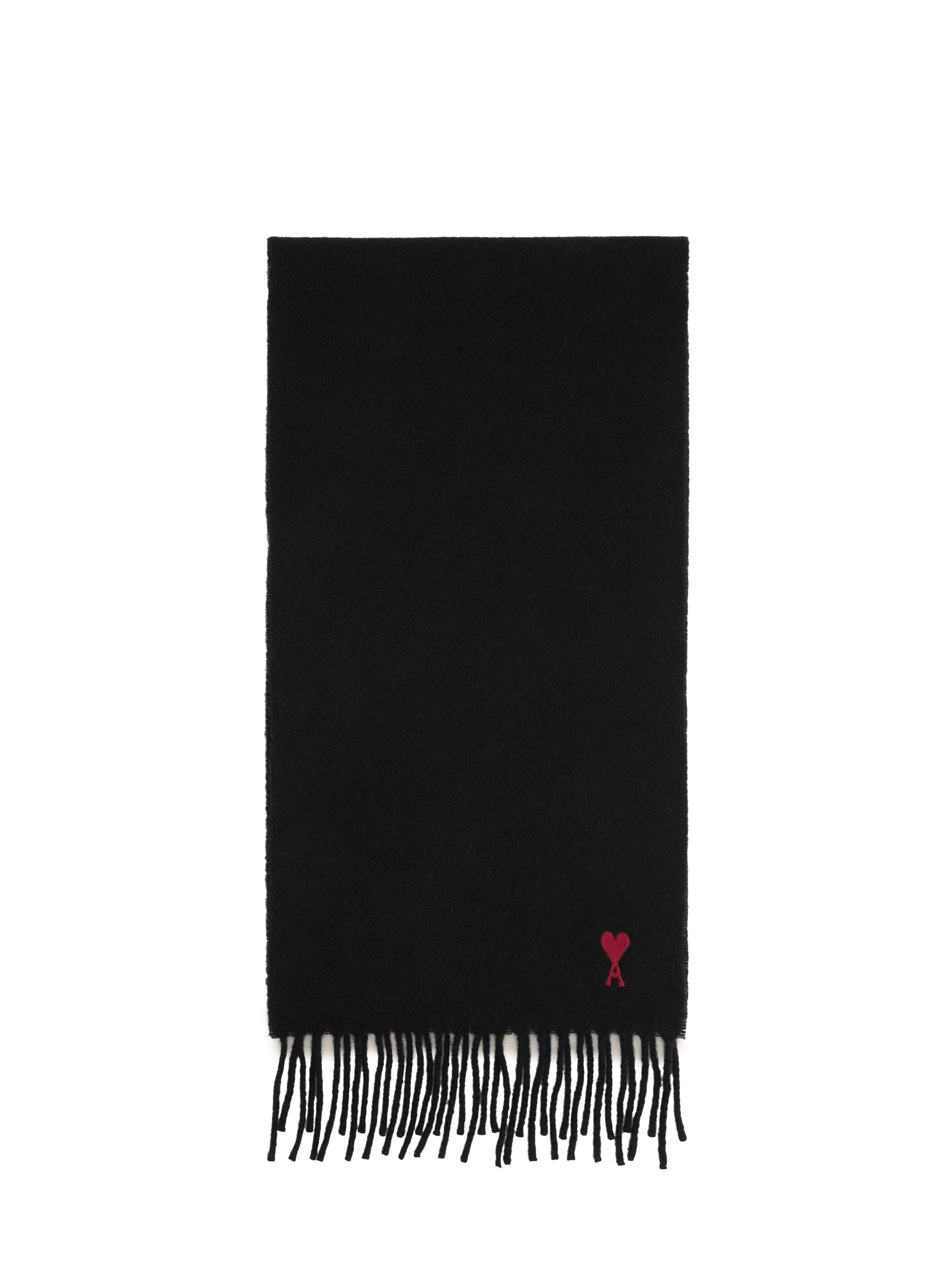 Black wool Ami de Coeur scarf