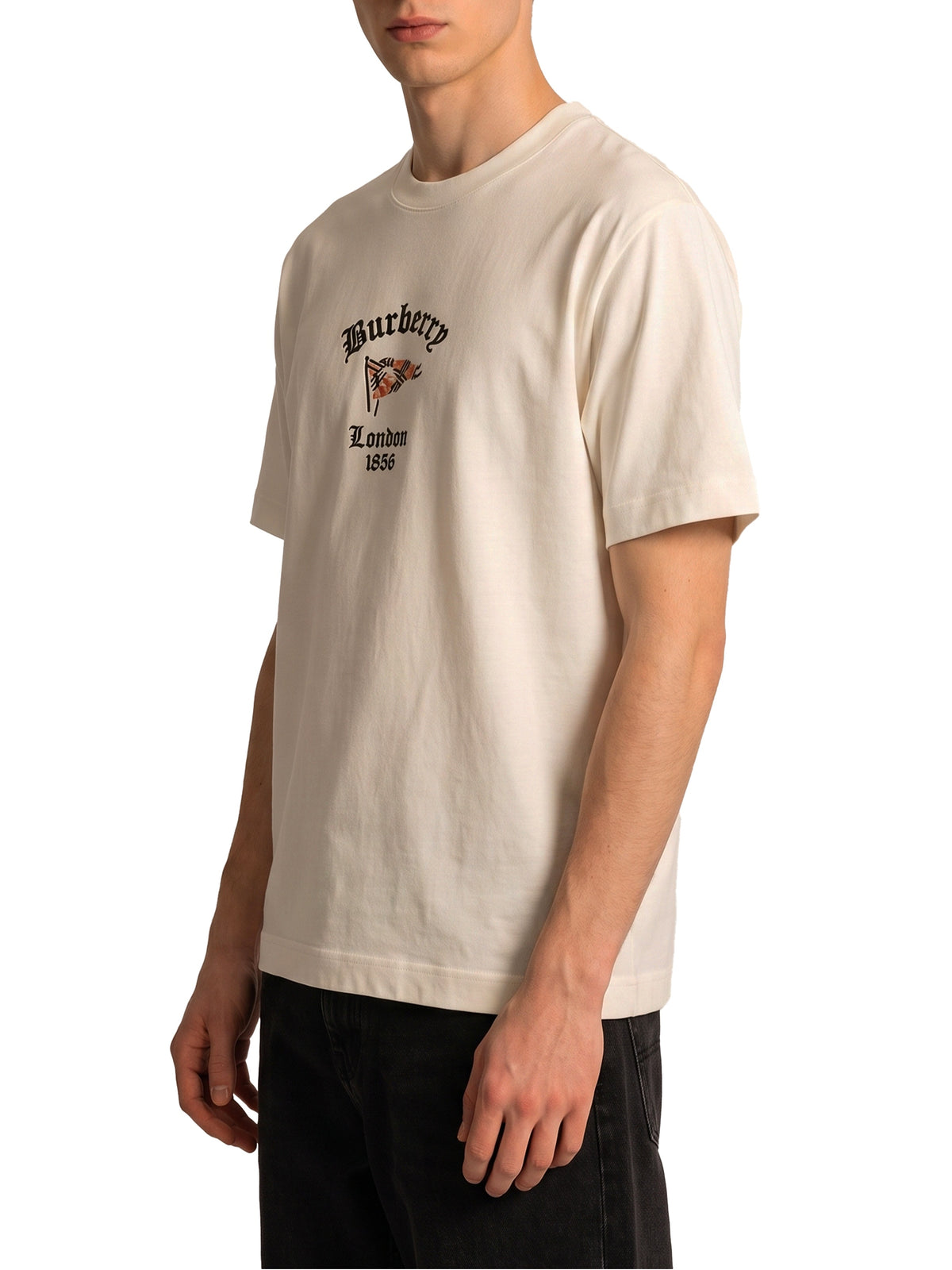 Cotton T-shirt with Check flag